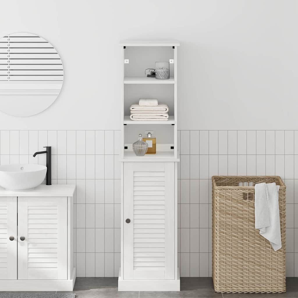 vidaXL Badezimmerspiegelschrank Badezimmermöbel-Set VIGO 2 stk. Weiß und Antikweiß (2-St)