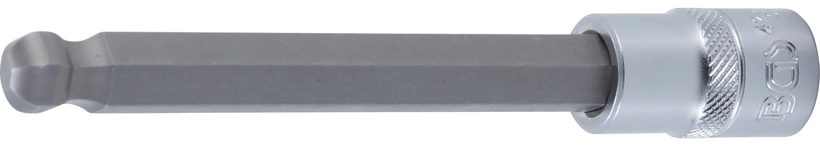 Antrieb mm technic Sechskant-Bit Innensechskant Länge (1/2), Innenvierkant 12,5 Bit-Einsatz, mm mit BGS Kugelkopf 140 12 mm,