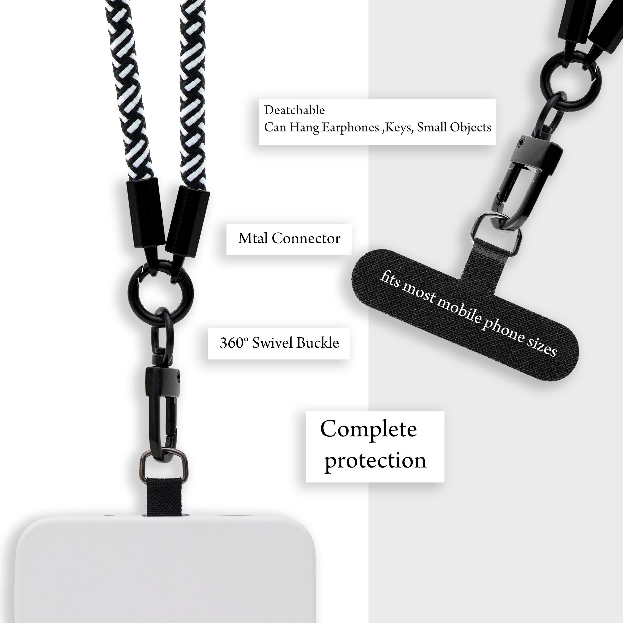 Cadorabo Handykette für Samsung Galaxy M23 5G Kette Samsung Galaxy M23 5G, Handykette für Schutzhülle mit verstellbarem Kordelband Necklace