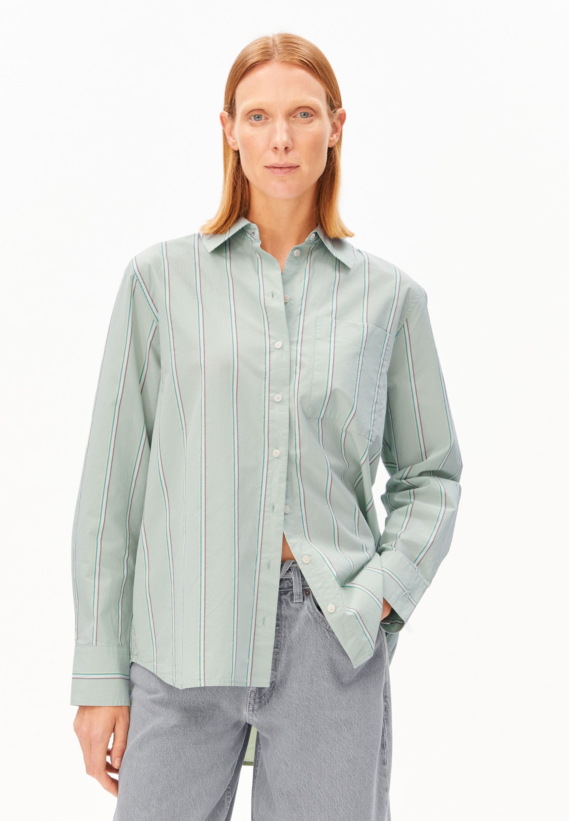 Langarmbluse STRIPE LOOSE Bluse aus Bio-Baumwolle