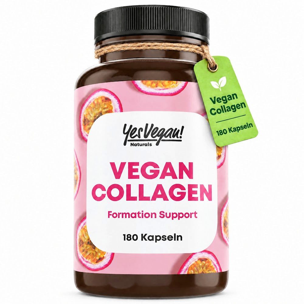 Yes Vegan Vegan Collagen, Kollagen Alternative mit Vitamin C Kapseln, 180 St., vegan, laktosefrei, glutenfrei