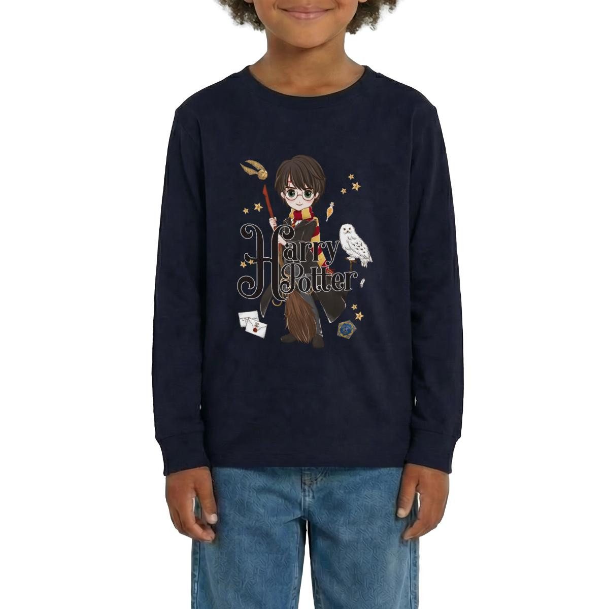 T-Shirt Harry Potter Elemente Teenager Premium Langarmshirt