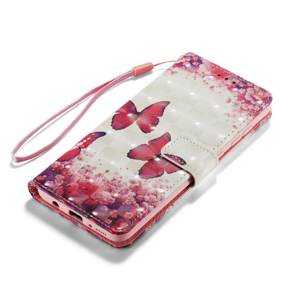 FITSU Handyhülle Handytasche für Samsung Galaxy A70 Hülle Schmetterling Motiv 6,7 Zoll, Flipcase für Samsung A70 Handyhülle, Handytasche mit Kartenfach