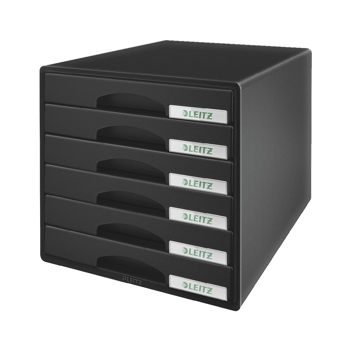 LEITZ Schubladenbox PLUS, mit 6 Schubladen, geschlossen, stapelbar schwarz