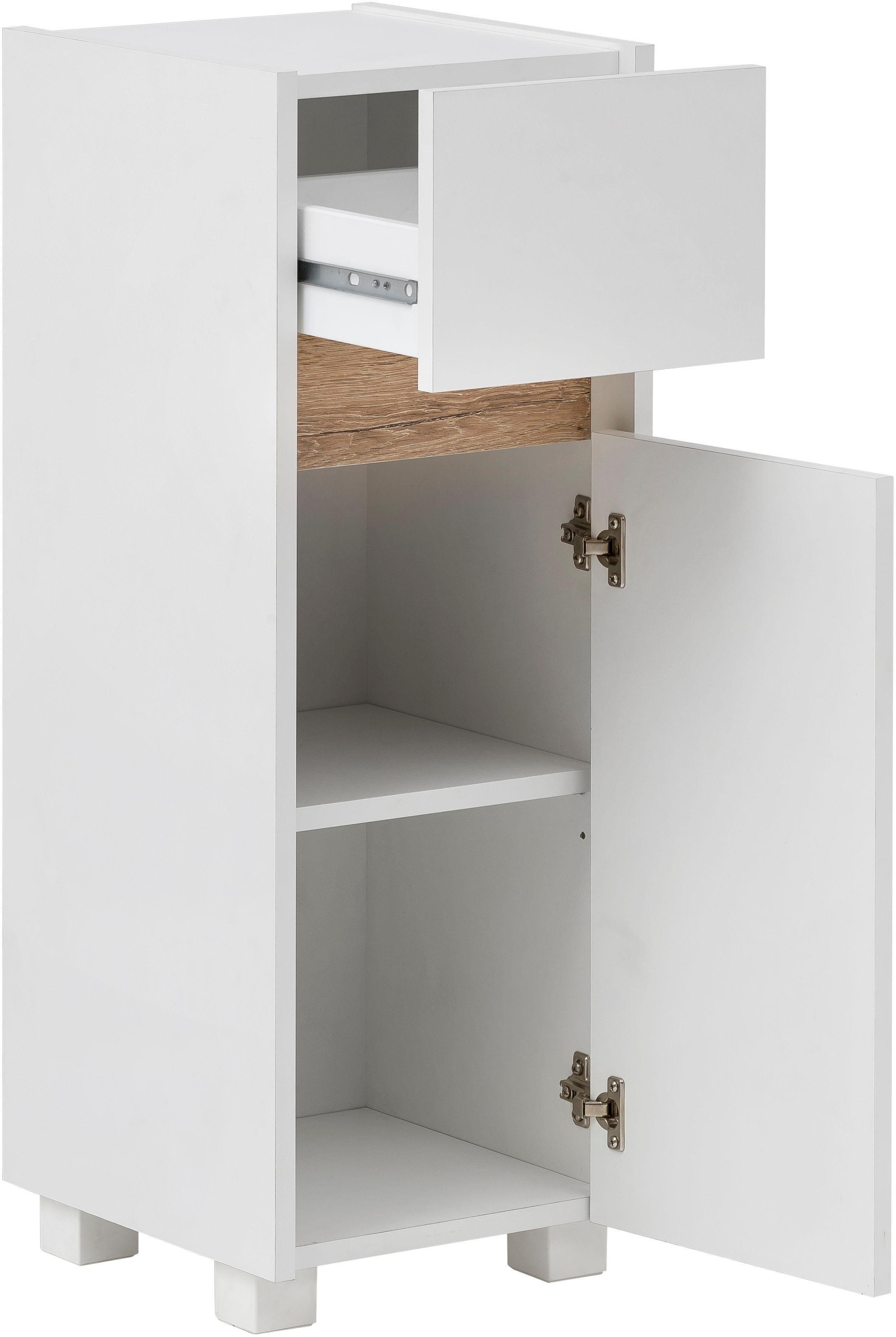 Schildmeyer Unterschrank Blende Badezimmerschrank, modernen weiß | 30 weiß Wildeiche-Look im cm, Cosmo Breite