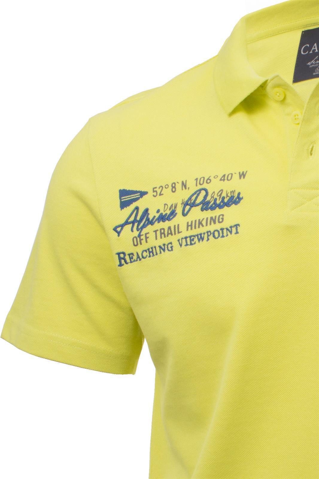 canda Poloshirt Canda Poloshirt Herren Baumwolle Kurzarm Gelb mit Print Gelb 3XL (Einzelartikel, 1-tlg., Poloshirt) Poloshirt Herren Baumwolle bequem Print