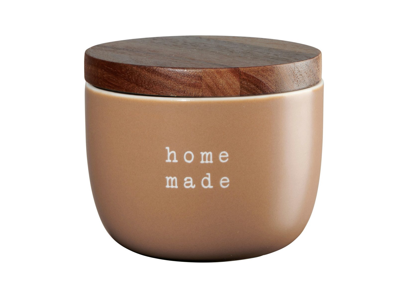 ASA SELECTION Vorratsdose hey! Marmeladendose home made braun 0,25l, New Bone China