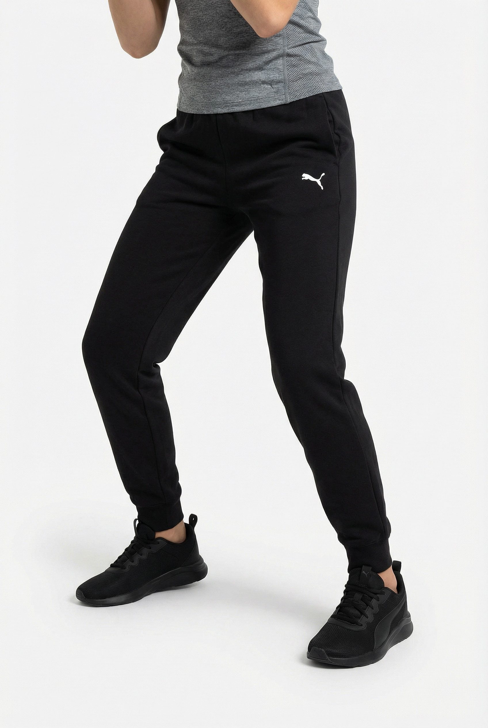 PUMA Trainingshose ESS SWEATPANTS CL TR G mit Seitennahttaschen, mit gerippten Bündchen, sportlicher Stil