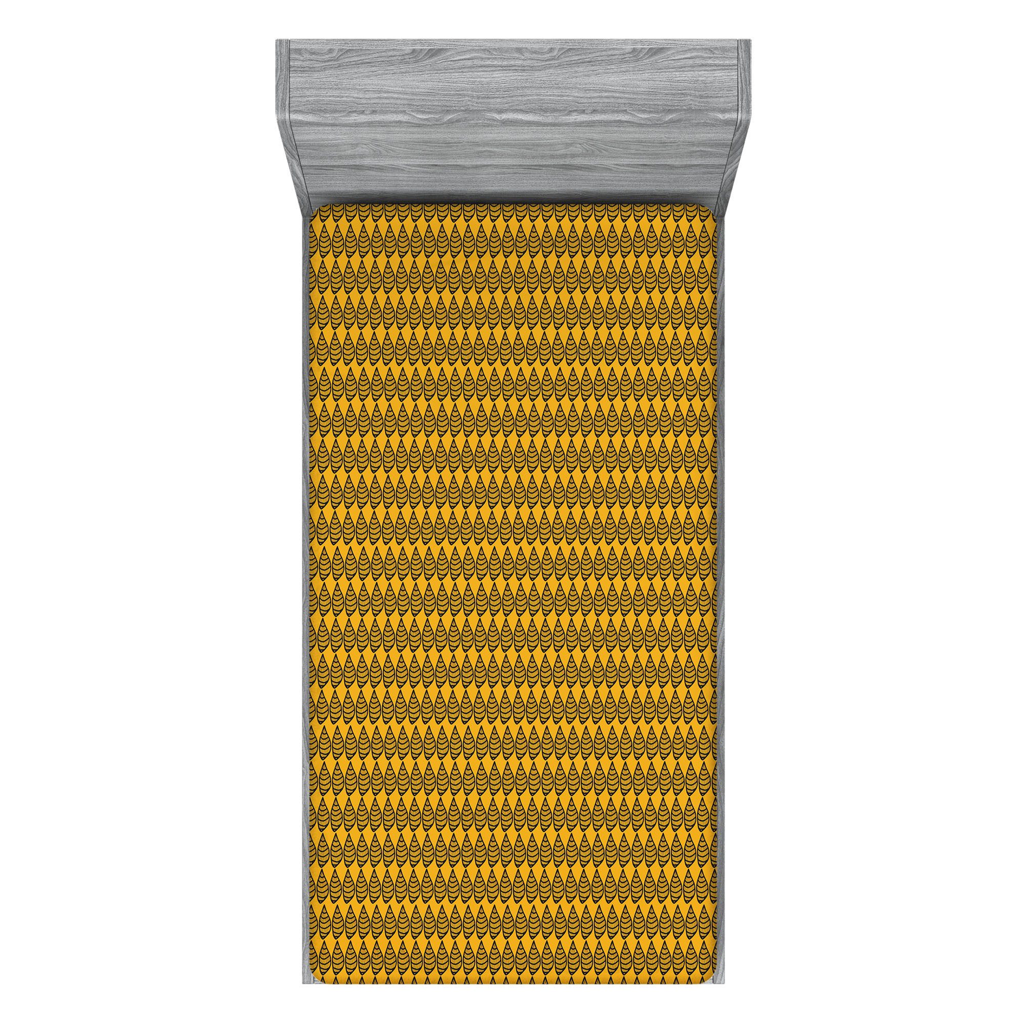 Abakuhaus Spannbettlaken Soft Dekorativer Stoff Bettwäsche Rund-um Elastischer Gummizug, Abstrakt Runde und gestreifte Artikel