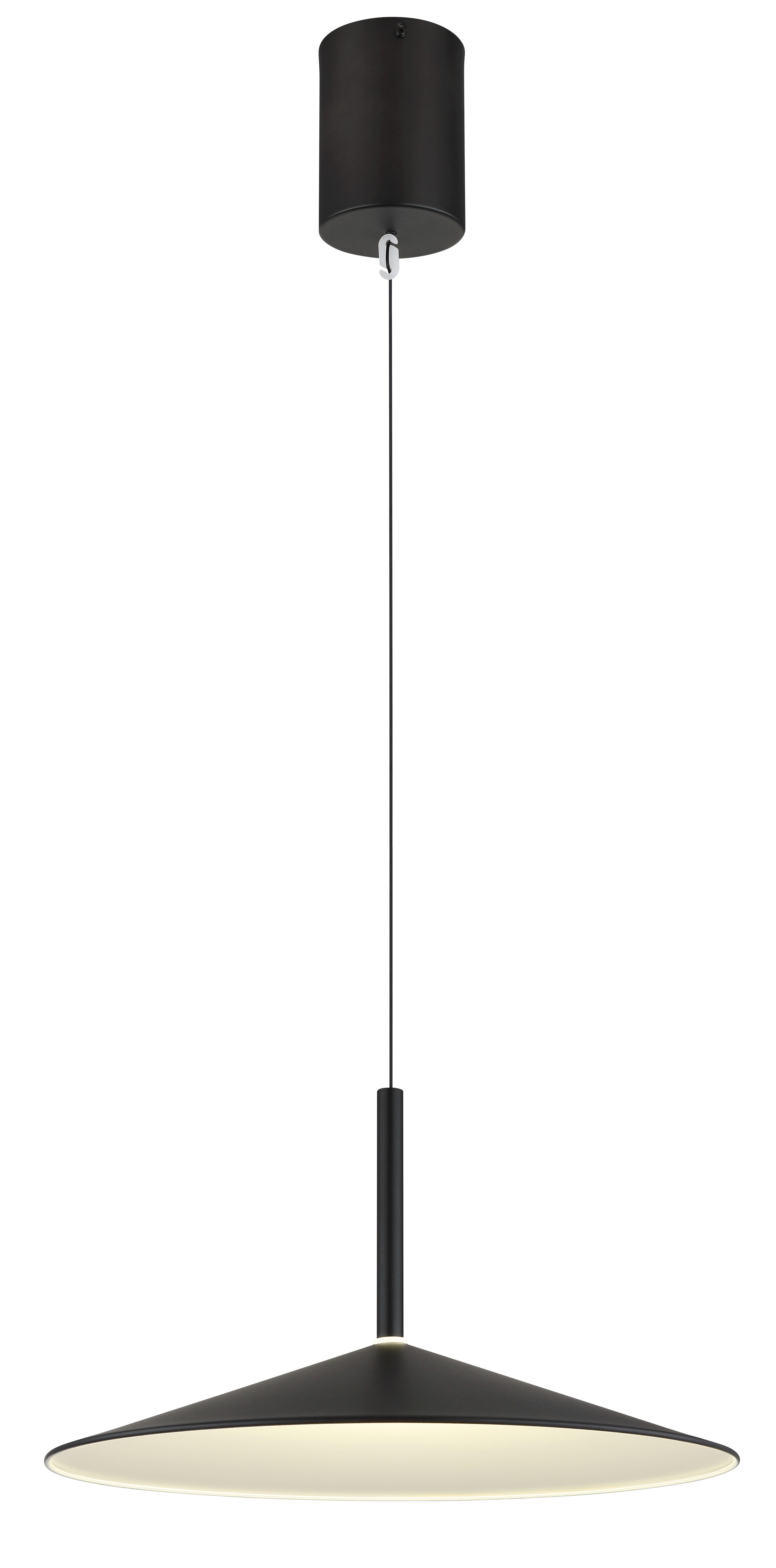 GLOBO LIGHTING LAMPONE, LED fest integriert, Warmweiß, Hängeleuchte, Opalglas, Soft-Lift, LED 18W