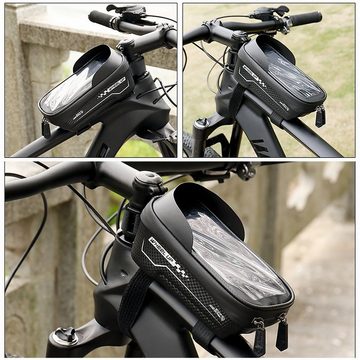 MidGard Fahrradtasche Fahrrad Rahmentasche mit Smartphone-Halterung für E-Bike MTB Citybike