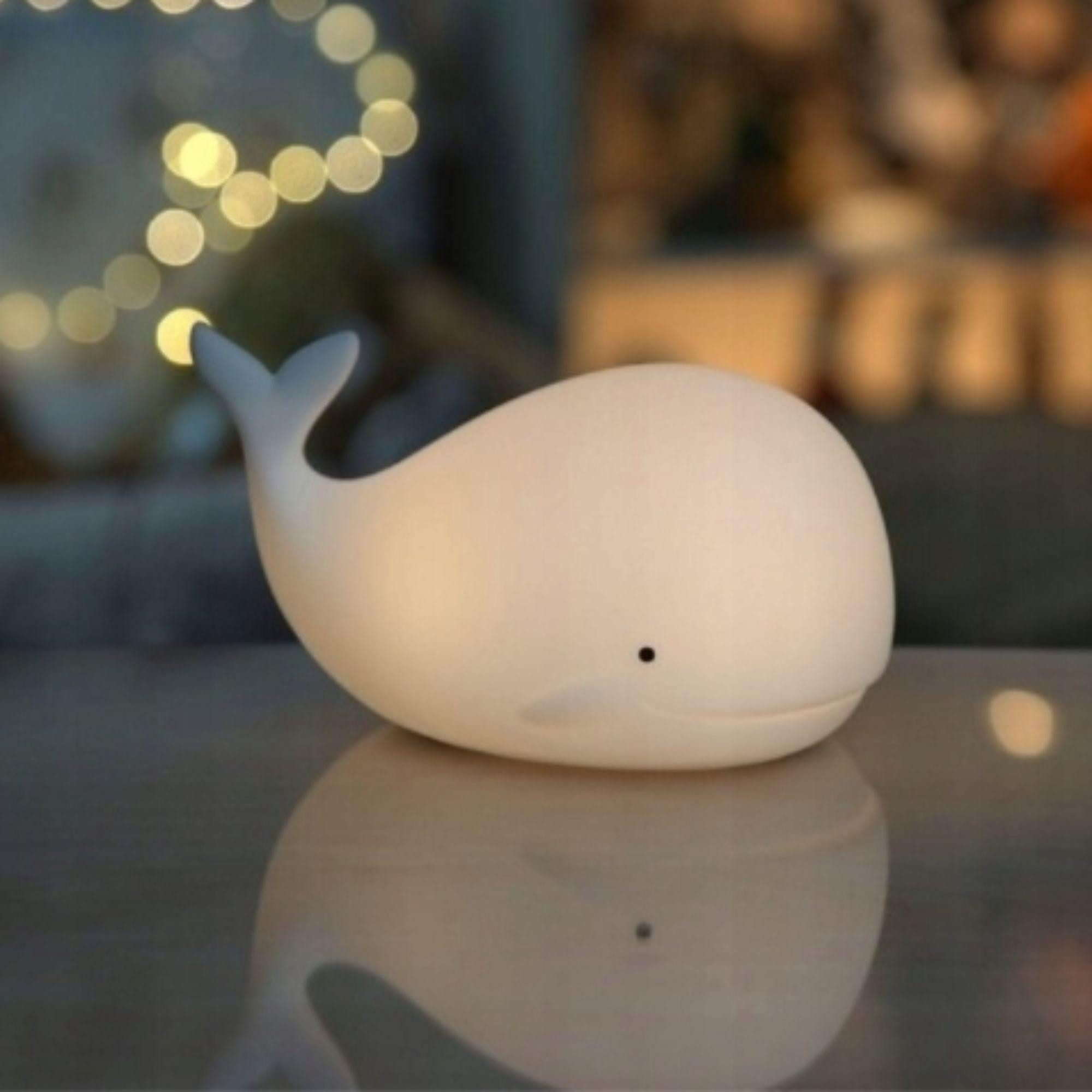 Rabbit & Friends LED Nachtlicht Wal Silikon Lampe mit Fernbedienung, LED fest integriert – Bild 4 von 5