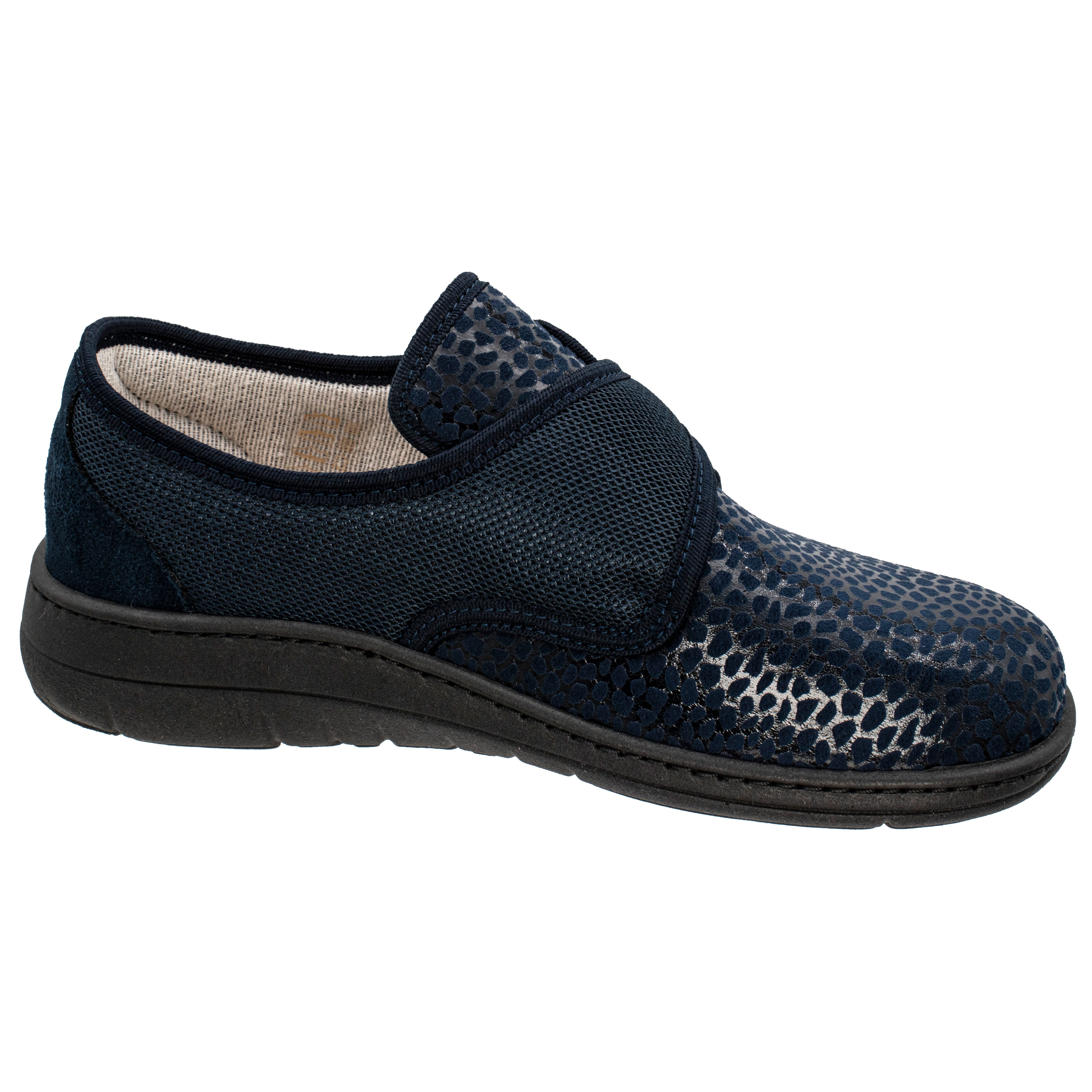 Fischer-Markenschuh Ilse Klettschuh aus Stretchmaterial, mit Textilfutter, Einlegesohle herausnehmbar