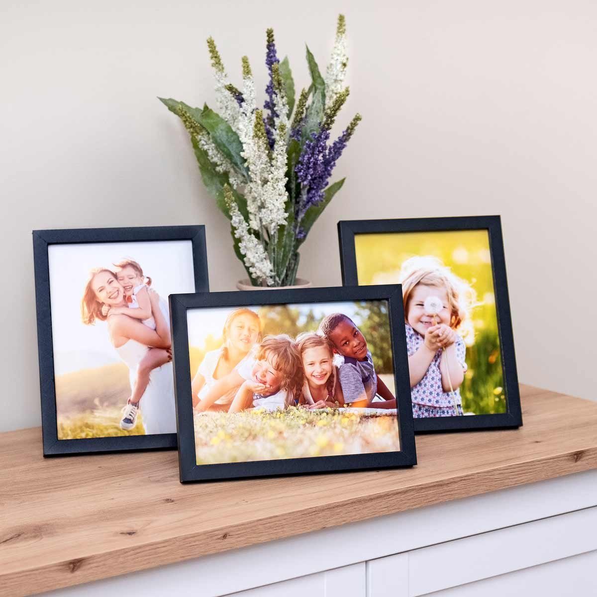 PHOTOLINI Bilderrahmen 3er Set, stabiles MDF-Holz, mit Acrylglas, extra Zub günstig online kaufen