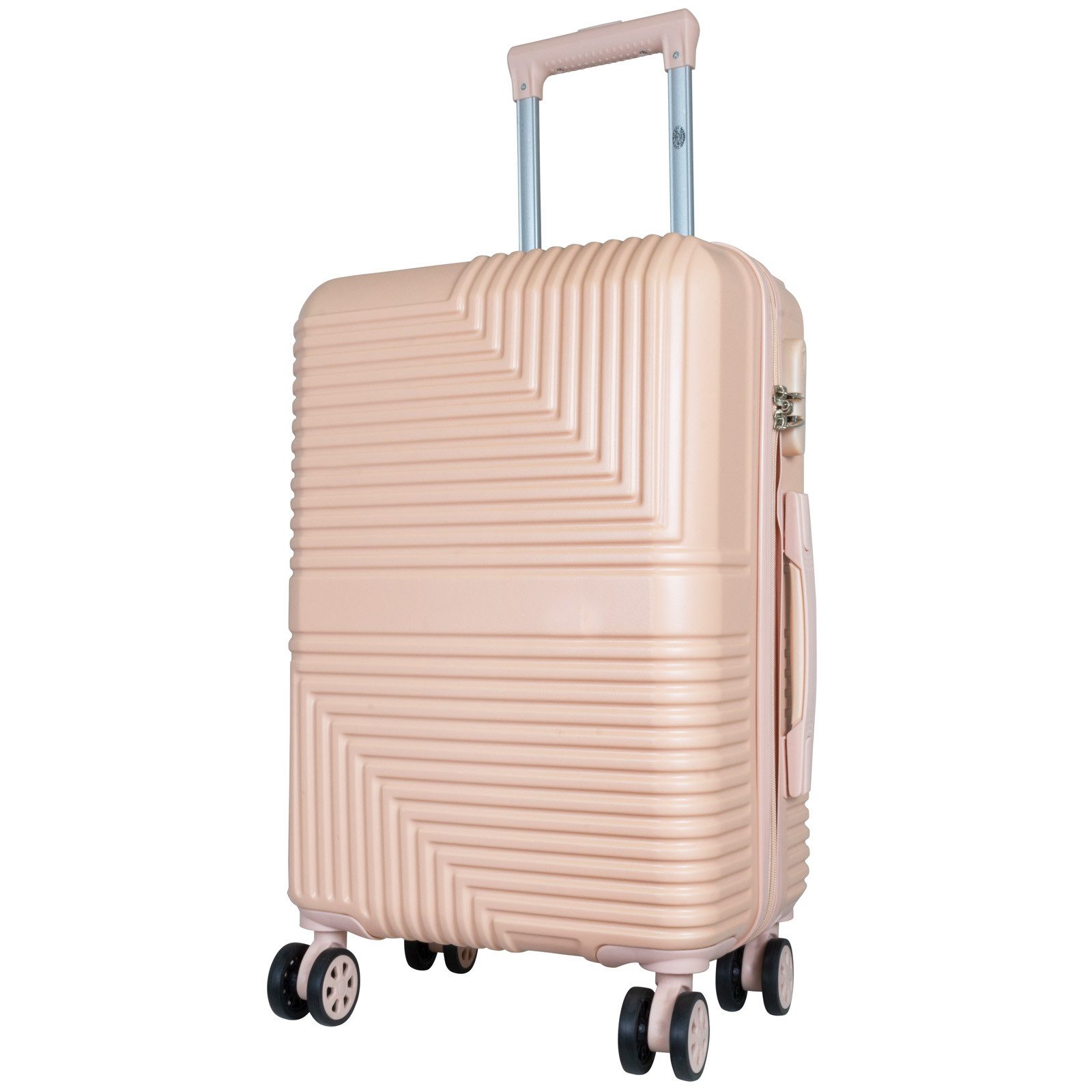 Trendyshop365 Hartschalen-Trolley Barcelona, 4 Farben, 3 Größen, Reisekoffer mit, 4 Rollen, Zwillingsrollen, Zahlenschloss, robust und leicht