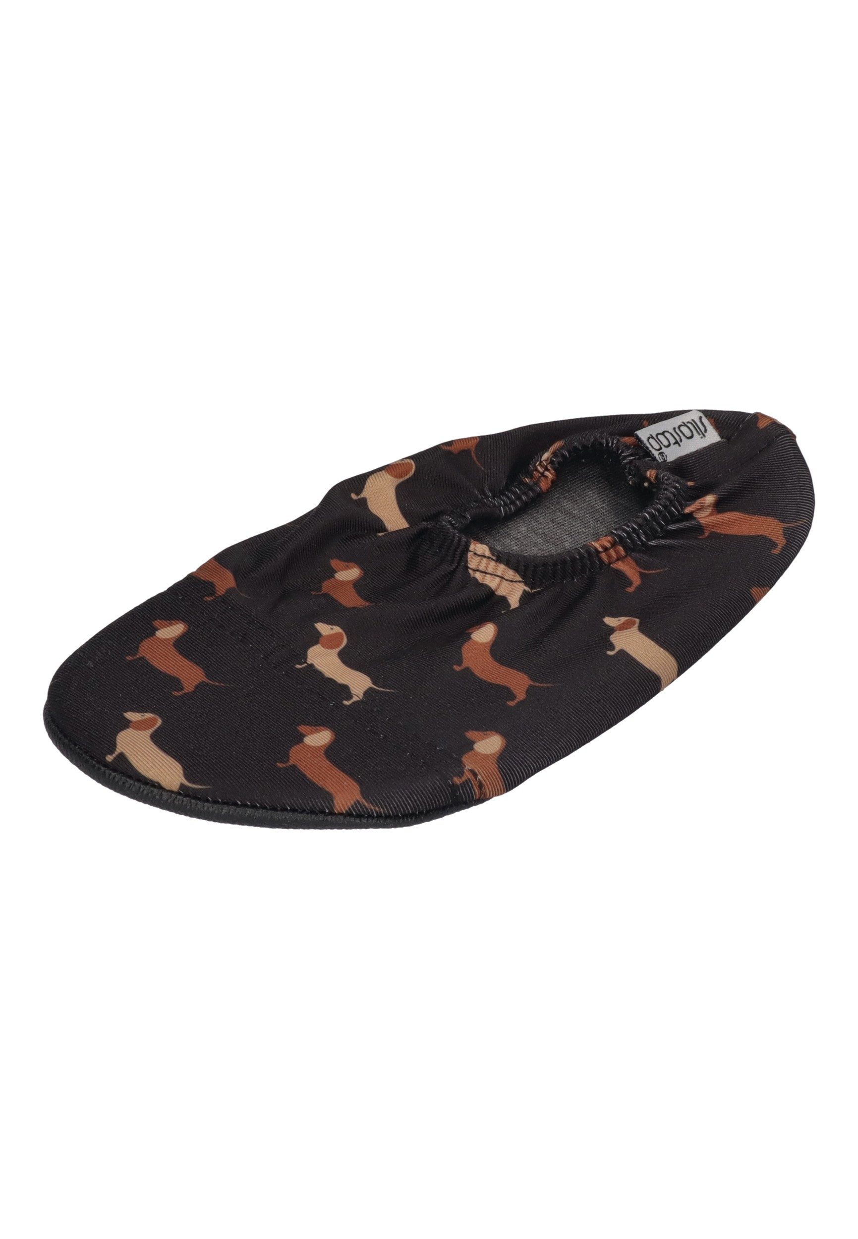 Slipstop Black Teckles Badeschuh Dackel schwarz
