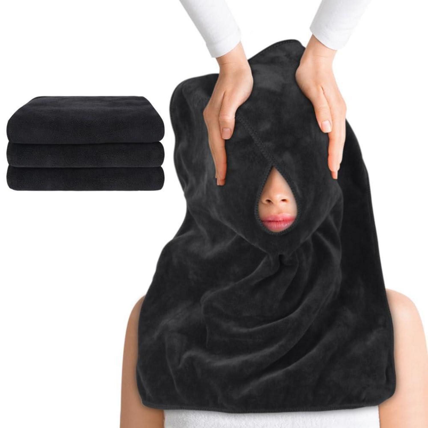 LuxusKollektion Waschlappen Gesichts-Mikrofaser Tuch 3er-Pack, (3-St)