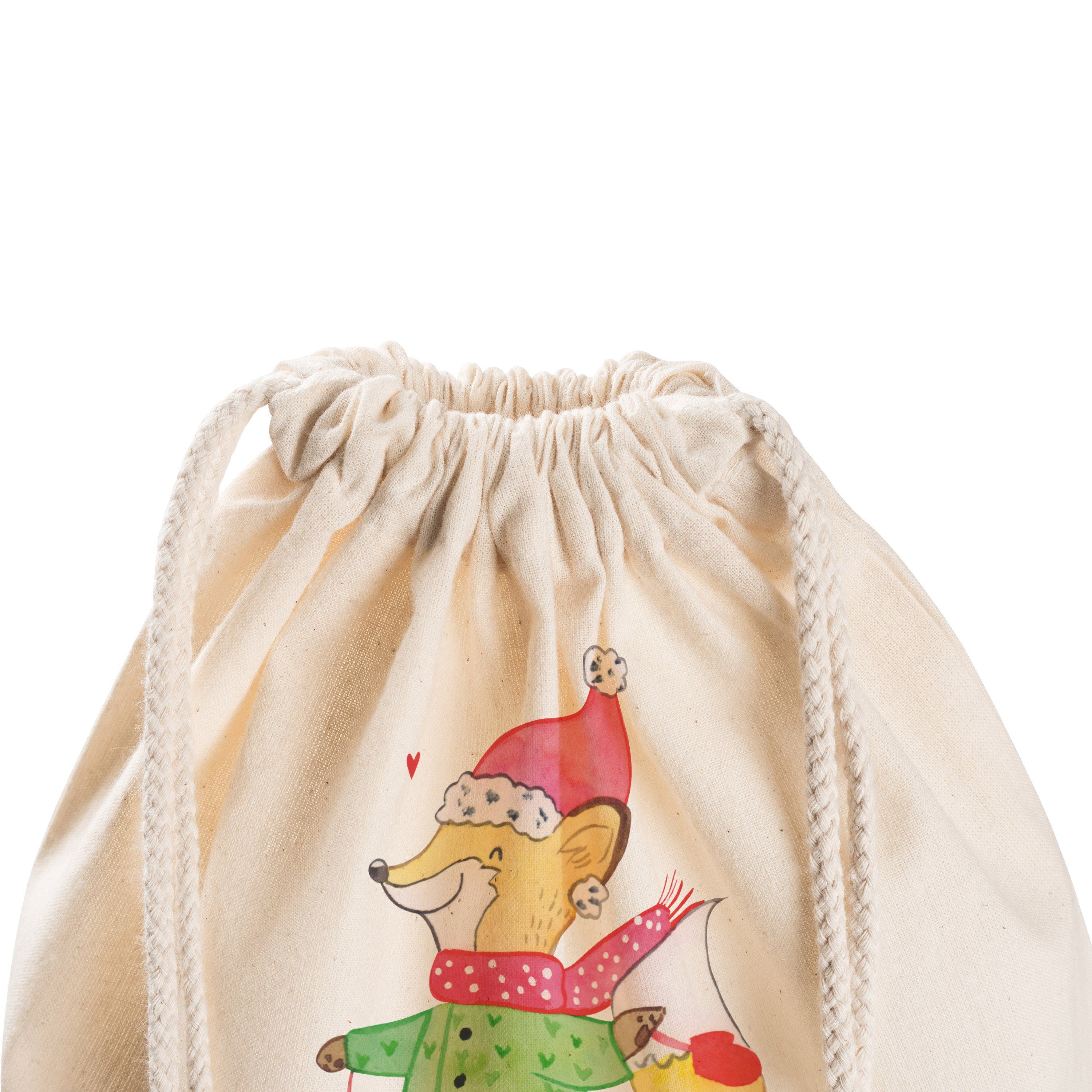 - Schlittschuhe Winter Geschenk, & Transparent - (1-tlg) Fuchs Weihnachtsdeko, Sporttasche Mrs. Mr. Panda