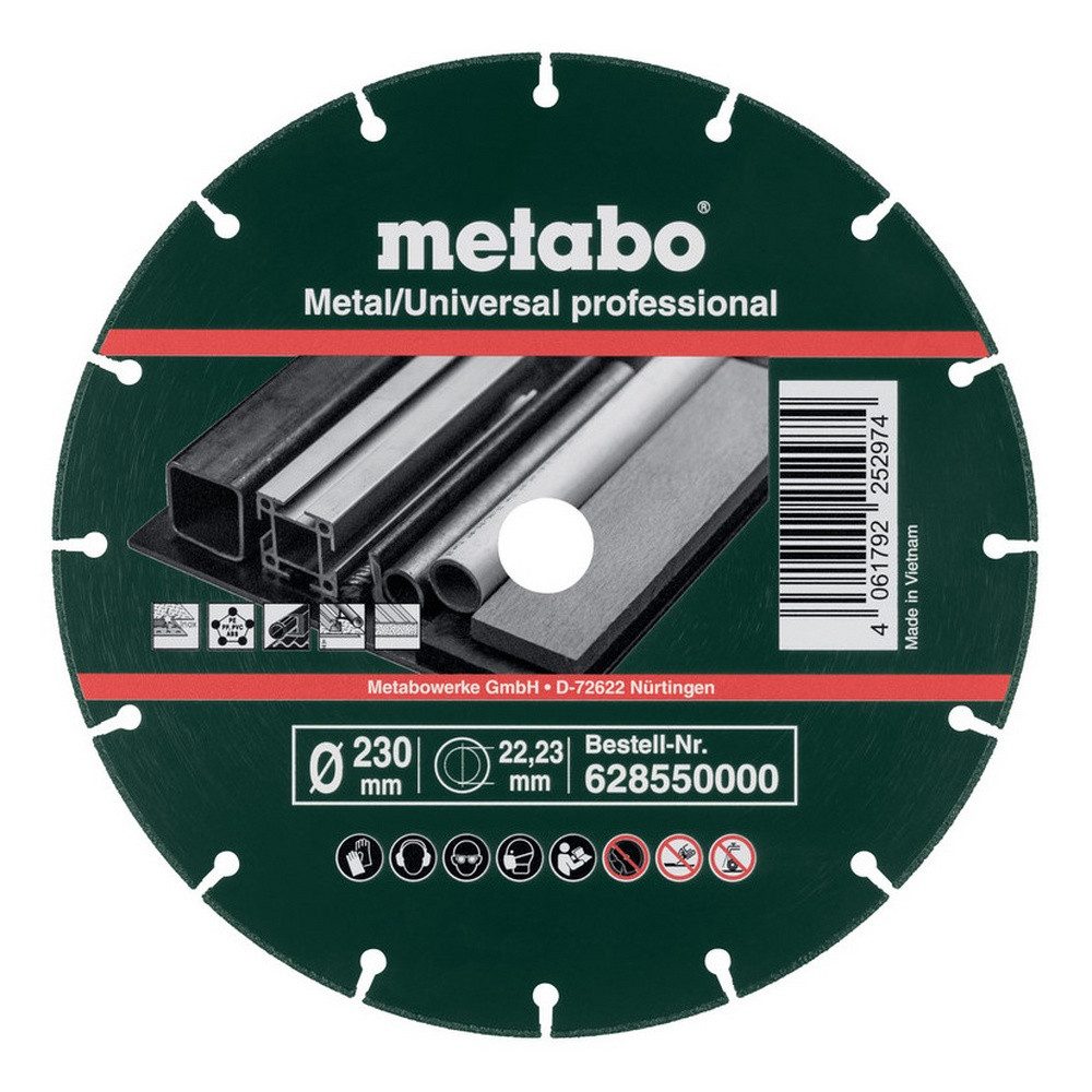 metabo Trennscheibe, Ø 230 mm, Diamant 230 x 1,6 x 22,23 mm, "MUP", Metall/Universal "professional"