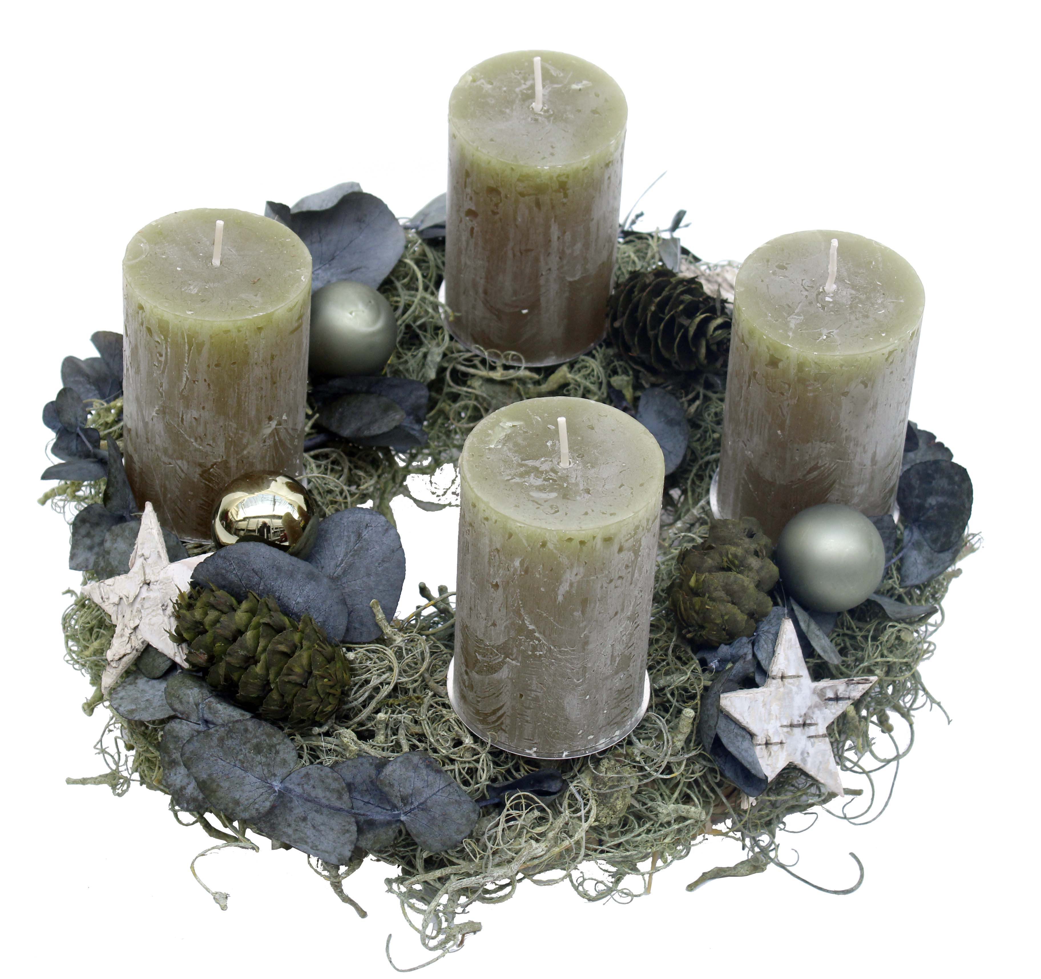 CreaFlor Home Dekokranz Adventsdeko, Handarbeit, natur, Motiv: Weihnachtsdeko