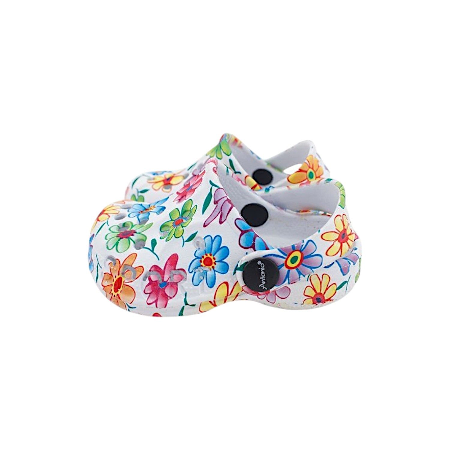 VewoTex Baby & Kinder Clogs mit Blumenmuster » günstige Kinderschuhe Clog (1 Paar Clogs, Kein Set) Kinder Badeschlappen » Badelatschen mit Riemen & Cut-Outs