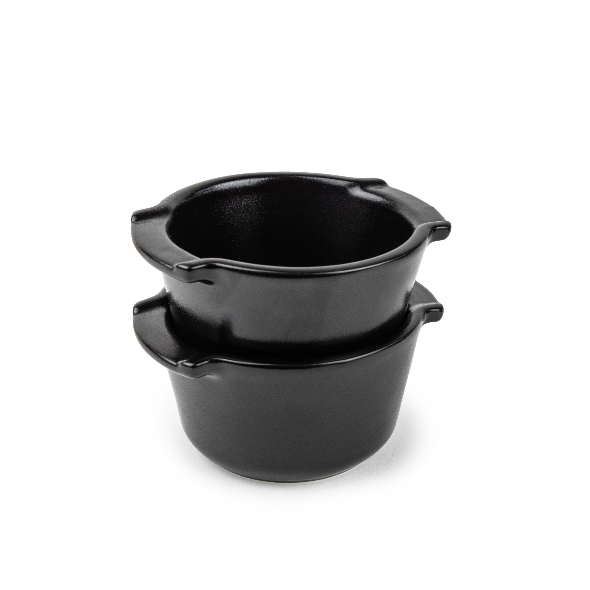 Auflaufform Mini APPOLIA 11cm Satinschwarz Backofen Dessertfor, Keramik