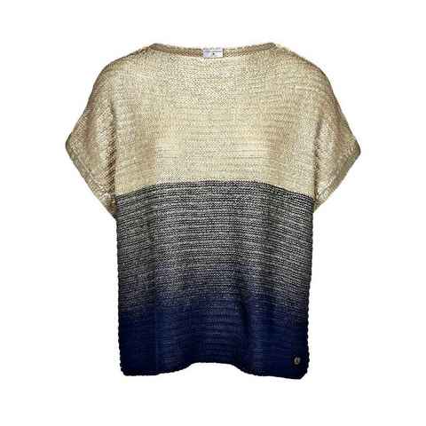 Rick by rick cardona Longpullover Rick Cardona Damen Designer-Oversized-Pullover, goldfarben-blau