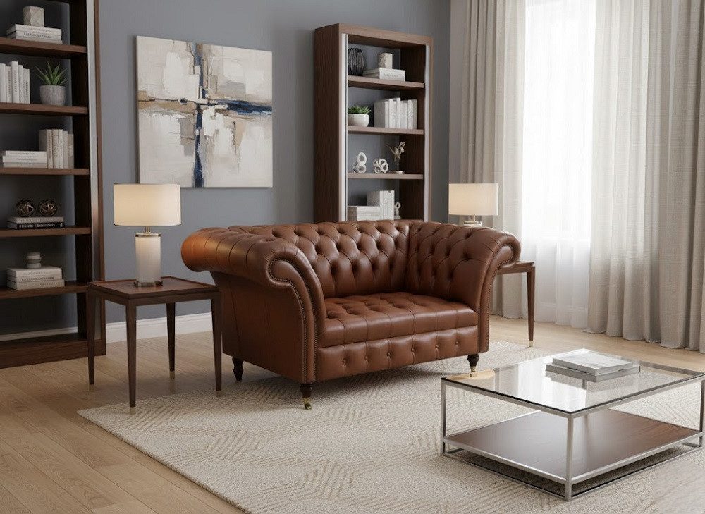 JVmoebel Chesterfield-Sessel Leder Sessel im Chesterfield-Stil für modernes Wohnen (Sessel), Made in Europa