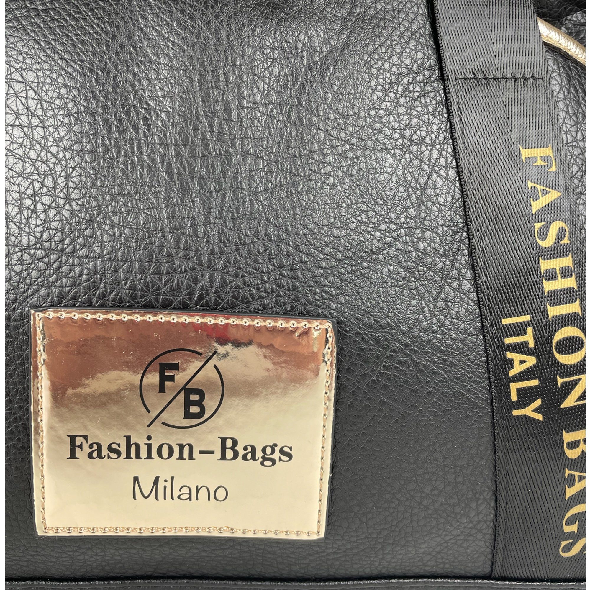 Schulterriemen abnembarer Handtasche T67629, moderne Taschen4life Schultertasche gold // Damen Farbe lange Tragehenkel, / schwarz