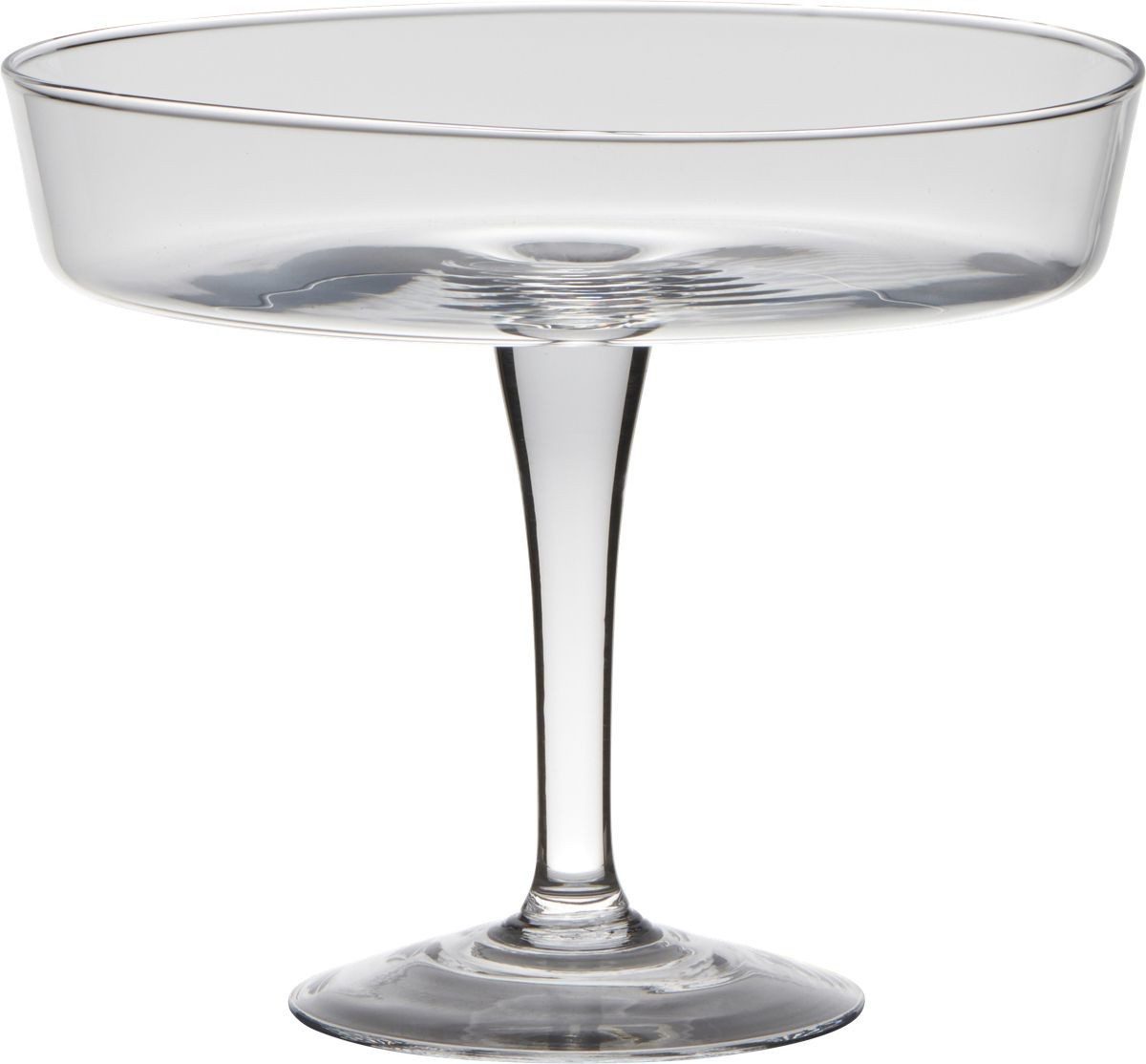 INNA-Glas Dekoschale Deko Schale Glas MICK auf Fuß, klar, 20,5cm, Ø24,5cm
