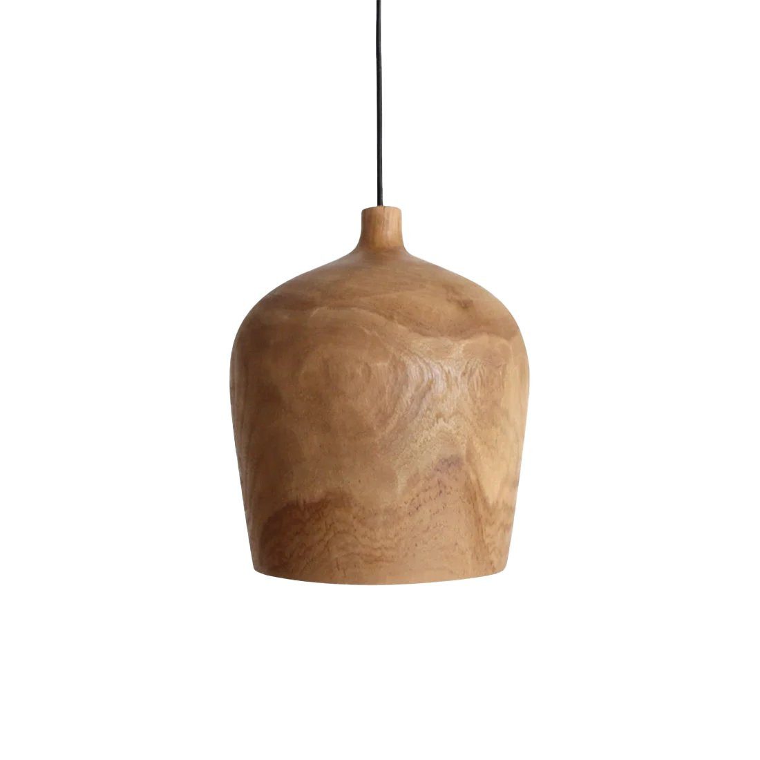 Raw Materials Amsterdam Pendelleuchte Sirocco Bottle, aus massivem Teakholz, handgefertigt