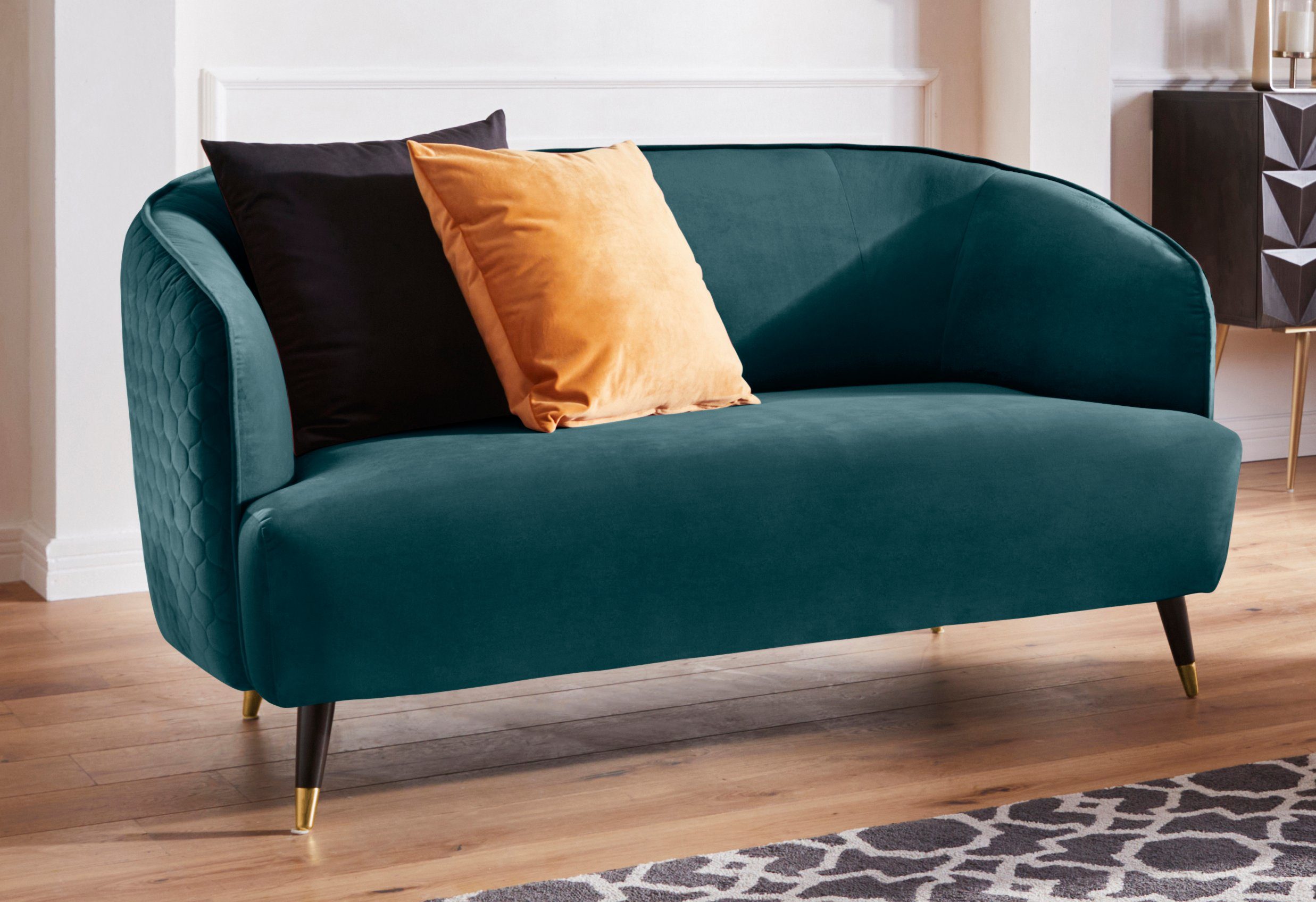 Home affaire 2-Sitzer Oradea, mit eleganter Steppung auf Rückseite der Rückenlehne