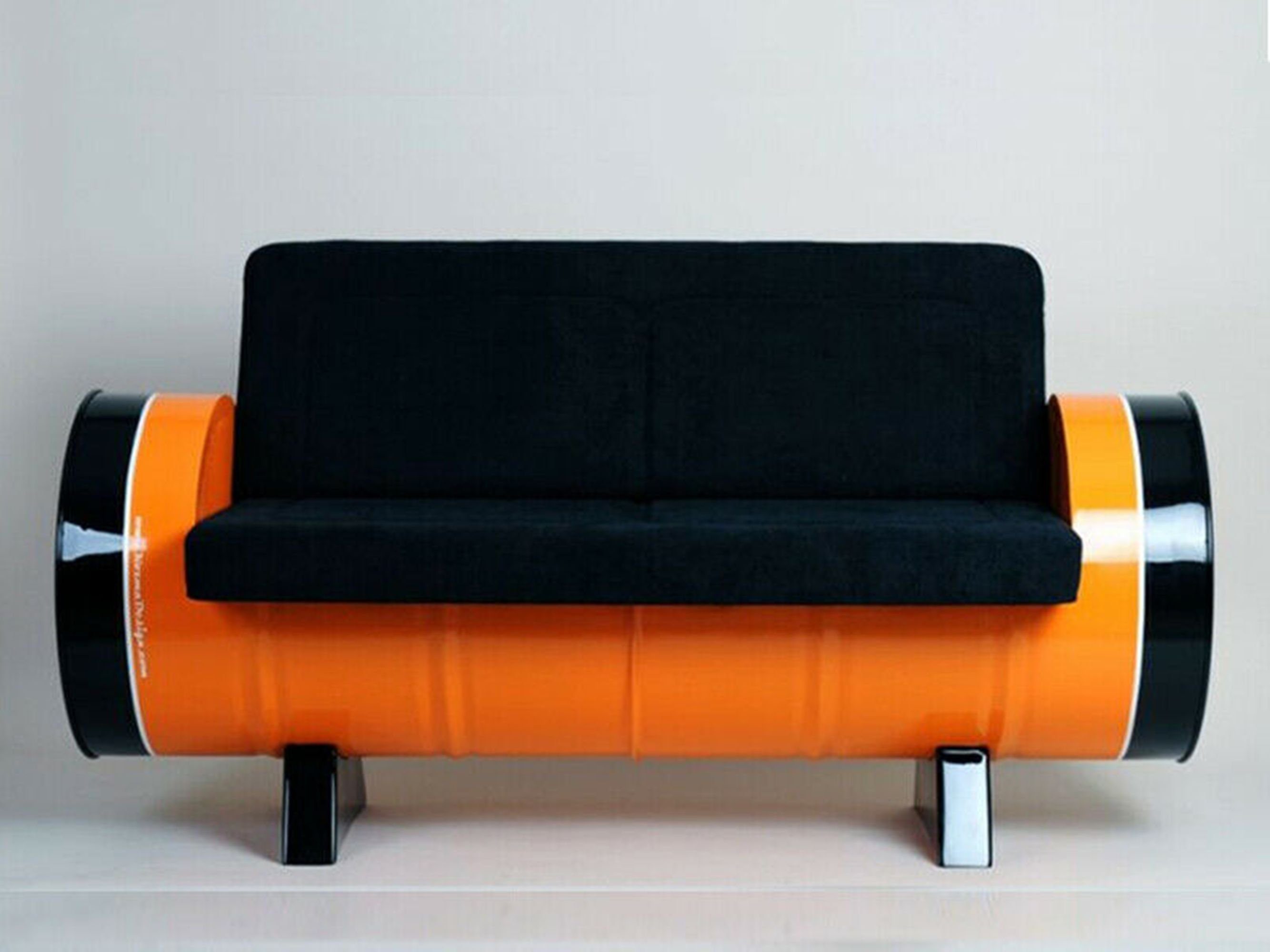 JVmoebel Sofa Sofa Set Industrielle Moderne Bank Eisen Textil Restaurant Bank, Made in Europe Orange