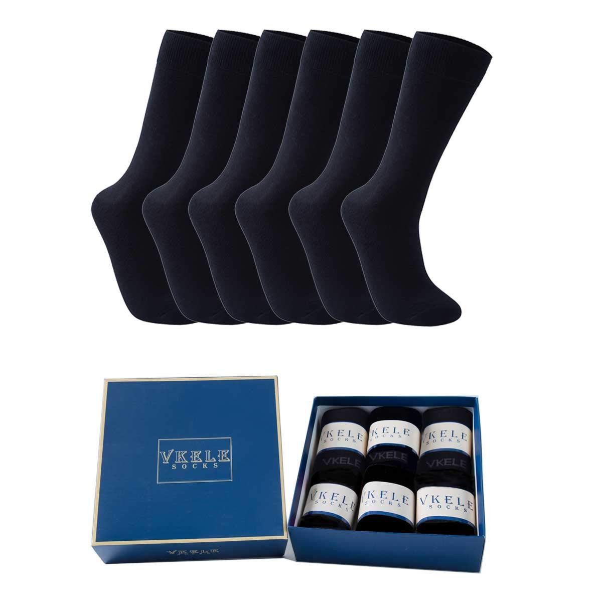 Vkele Businesssocken Bunte Носки (6-Paar) Geschenkpack einfarbige socken herrensocken, Crew Носки