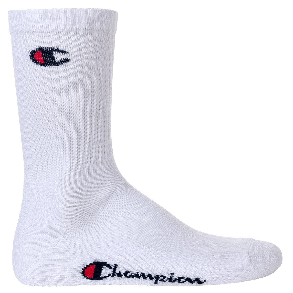 Champion Sportsocken Unisex Socken, Paar 3 Crew Blau/Weiß/Grau - Basic Socken