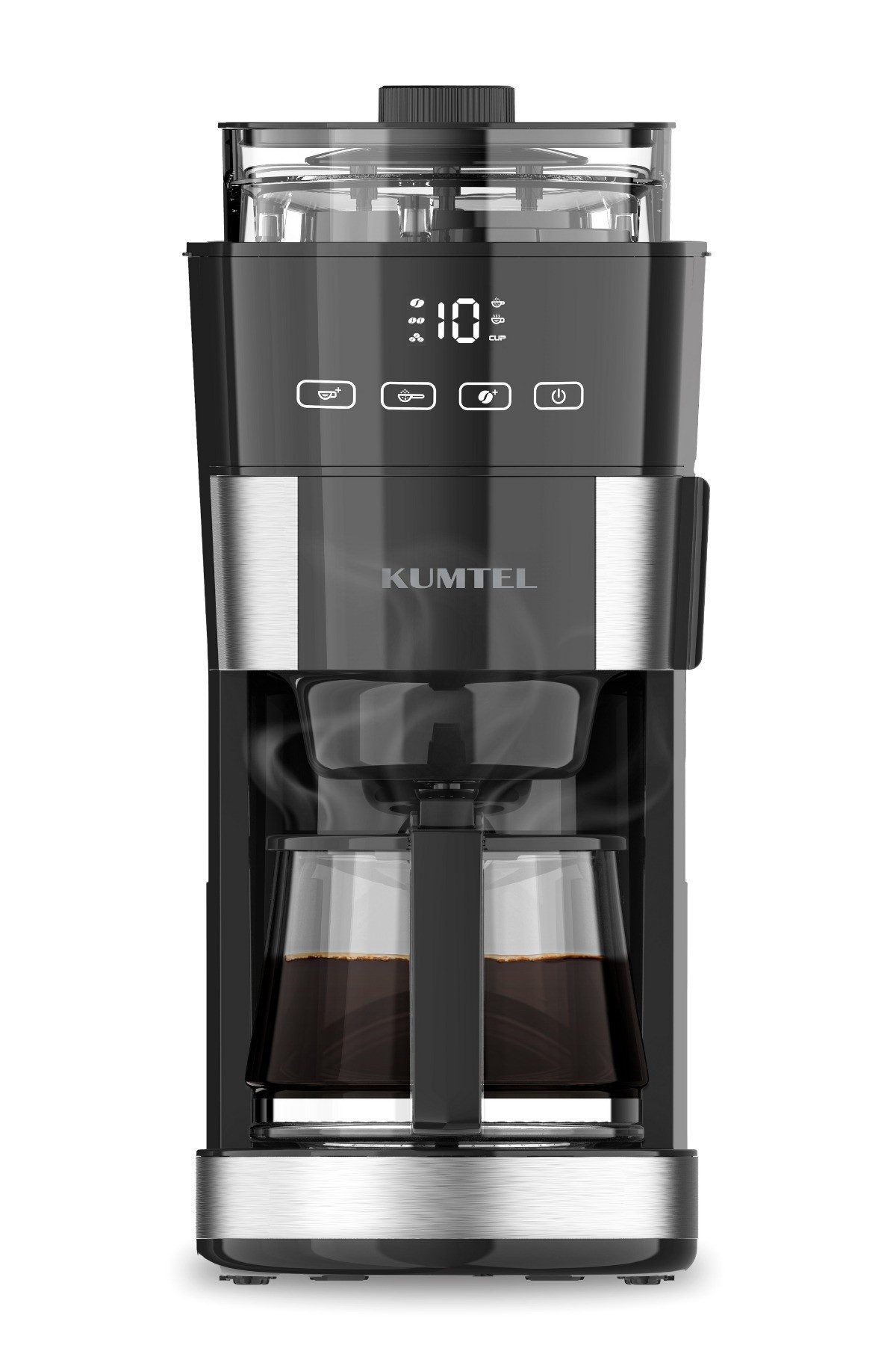 Opviq Siebträger-/Filterkaffeemaschine, 1.25l Kaffeekanne, Permanentfilter, 1000 W, 1,25 l, Glaskanne, Warmhaltefunktion