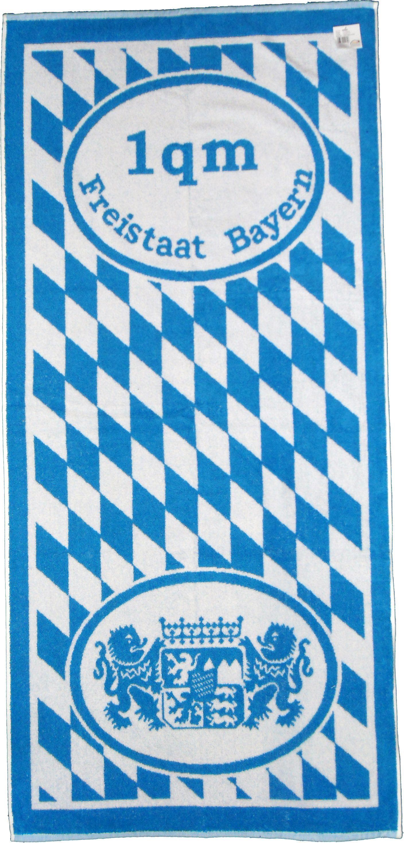 Duschtuch Frottier Duschtuch Badetuch, Motiv: 1 qm Freistaat Bayern