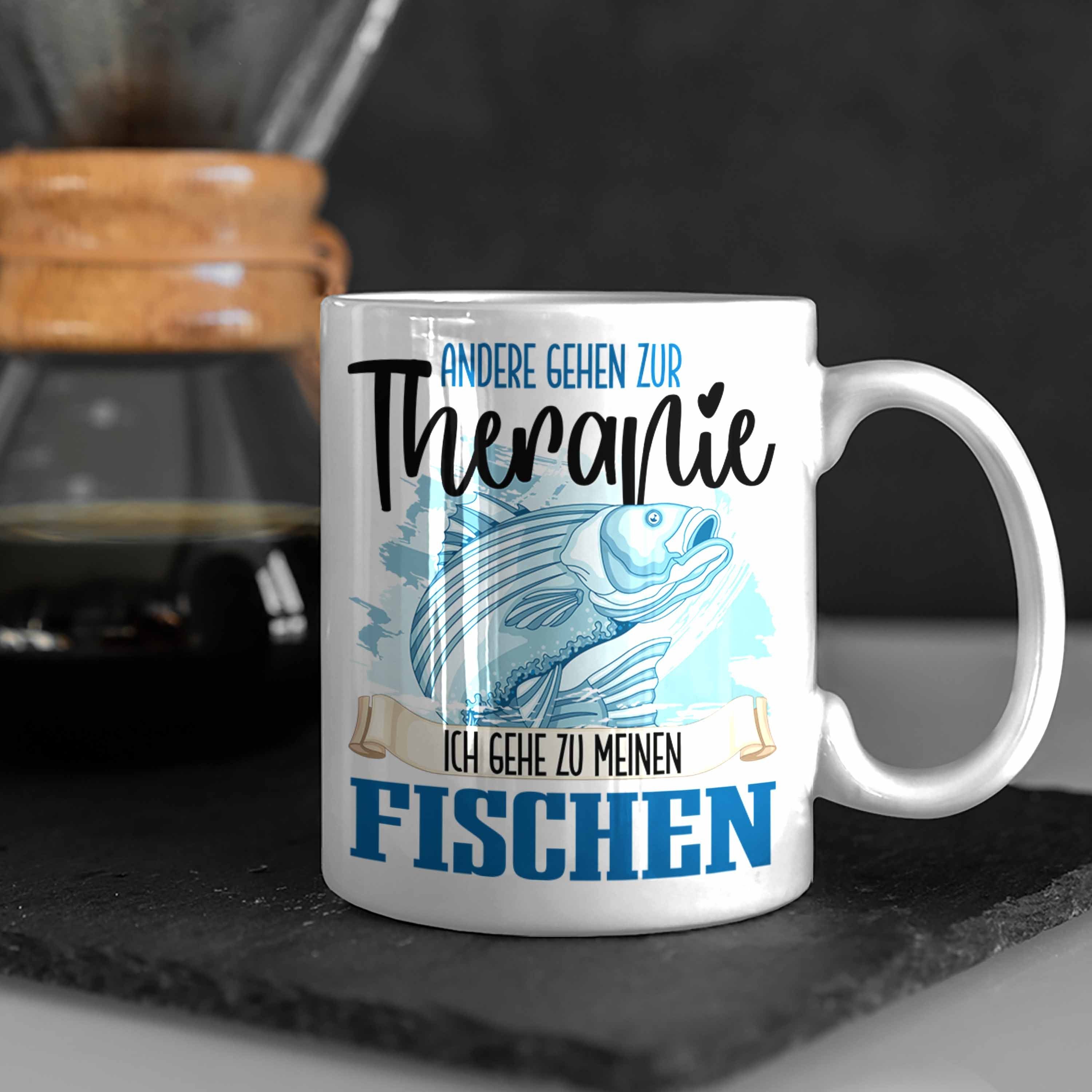 - Trendation Weiss Lustige Geschenk Therapie Tasse Besitzer Angler für Trendation Tasse Fisch