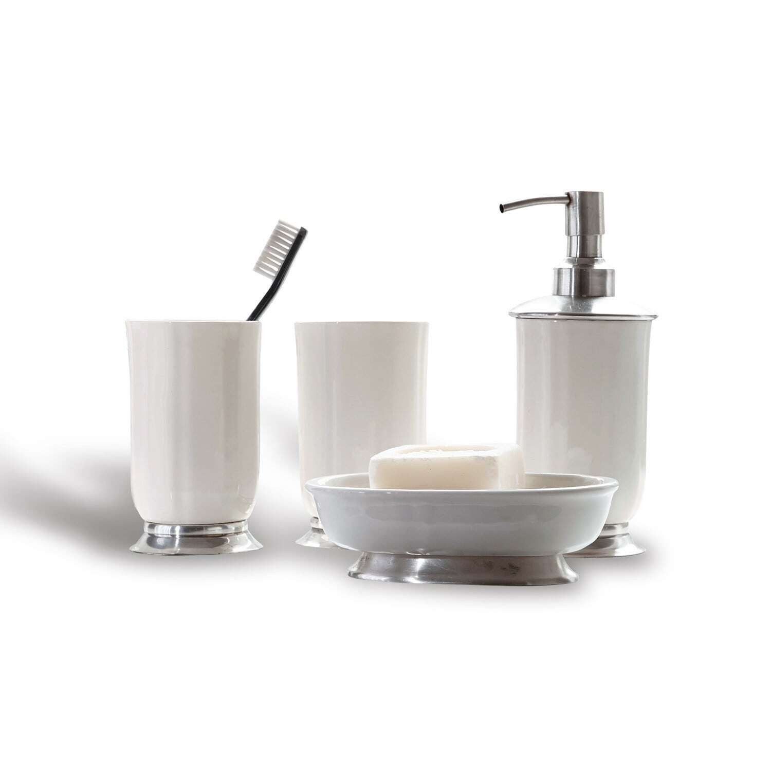 Mirabeau Badaccessoire-Set Bad-Set Millicent weiß/silber