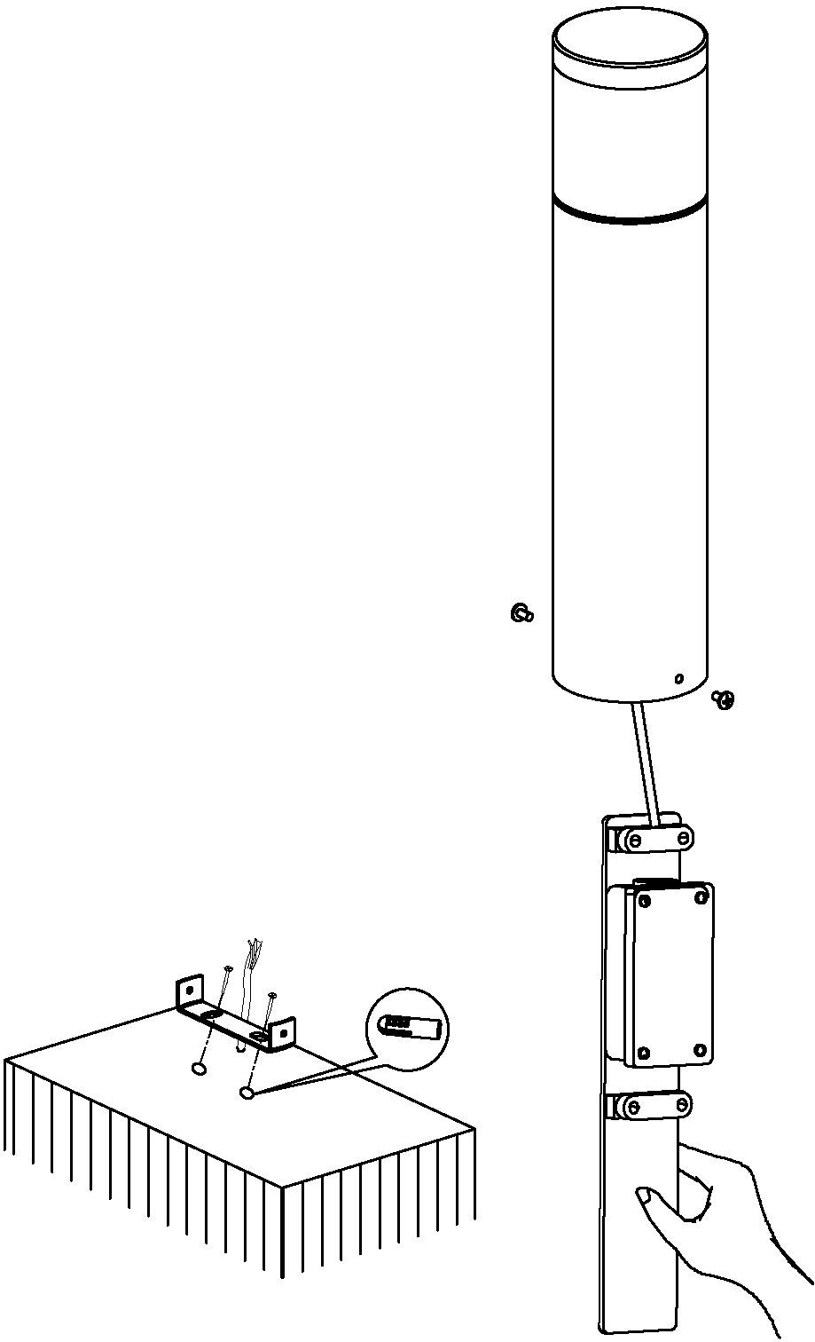 EGLO LED Sockelleuchte Basalgo, LED fest integriert, Warmweiß, LED tauschbar