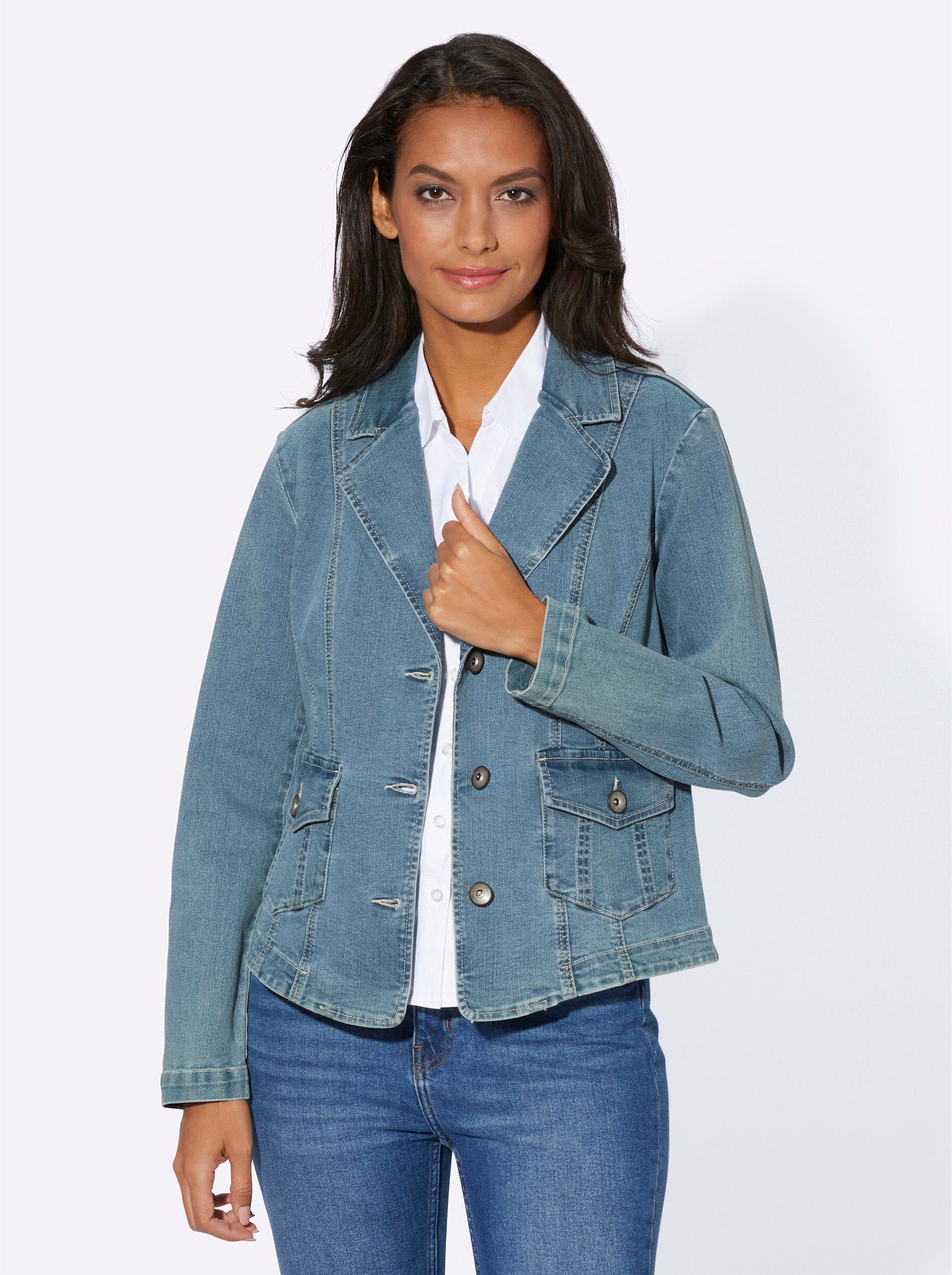 Blusenblazer Jeansblazer