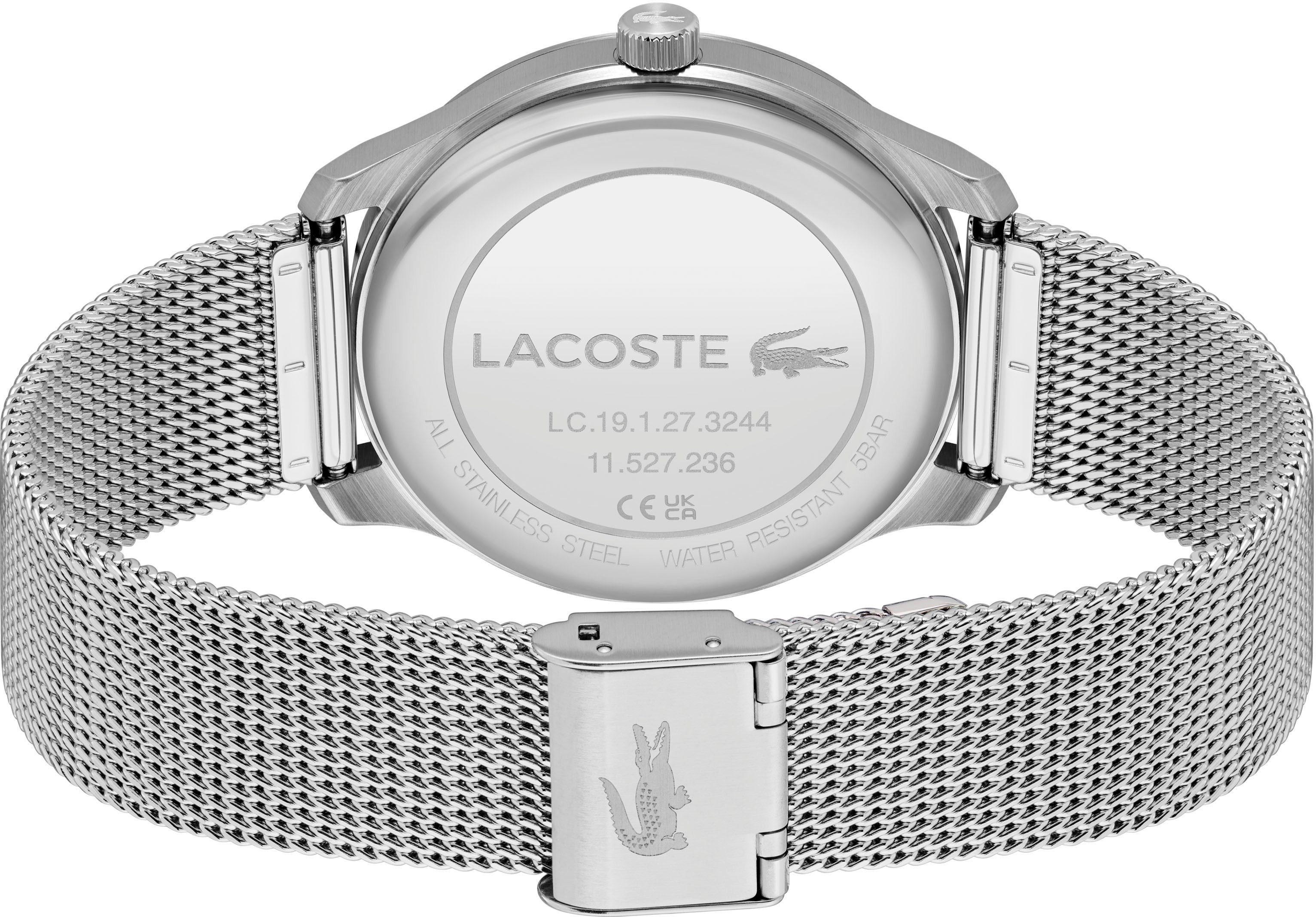 Lacoste Quarzuhr Lisbon 2011374, Armbanduhr, Herrenuhr, Edelstahlarmband, analog