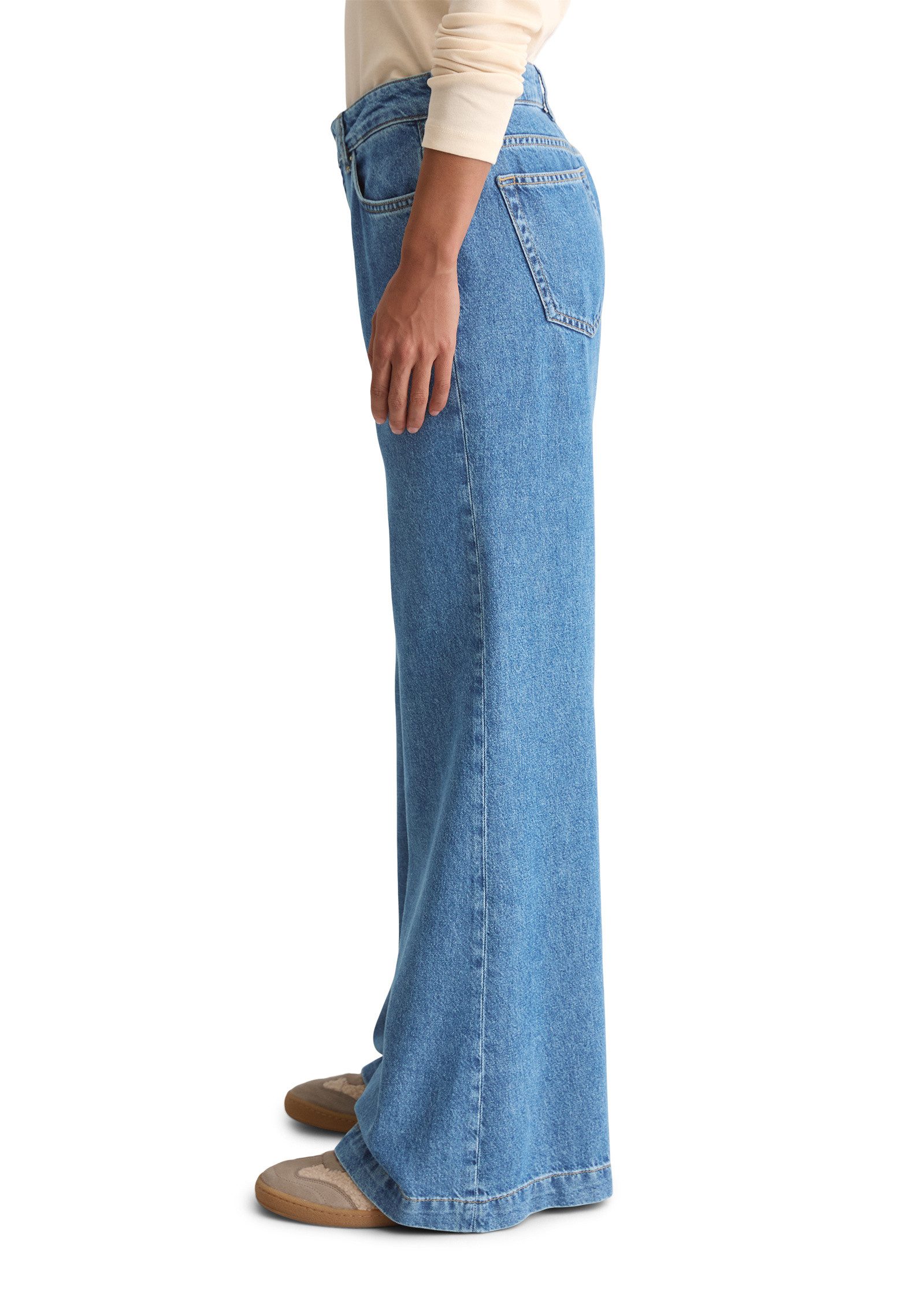 Marc O'Polo Weite Jeans aus softem Lyocell-Baumwolle-Mix günstig online kaufen