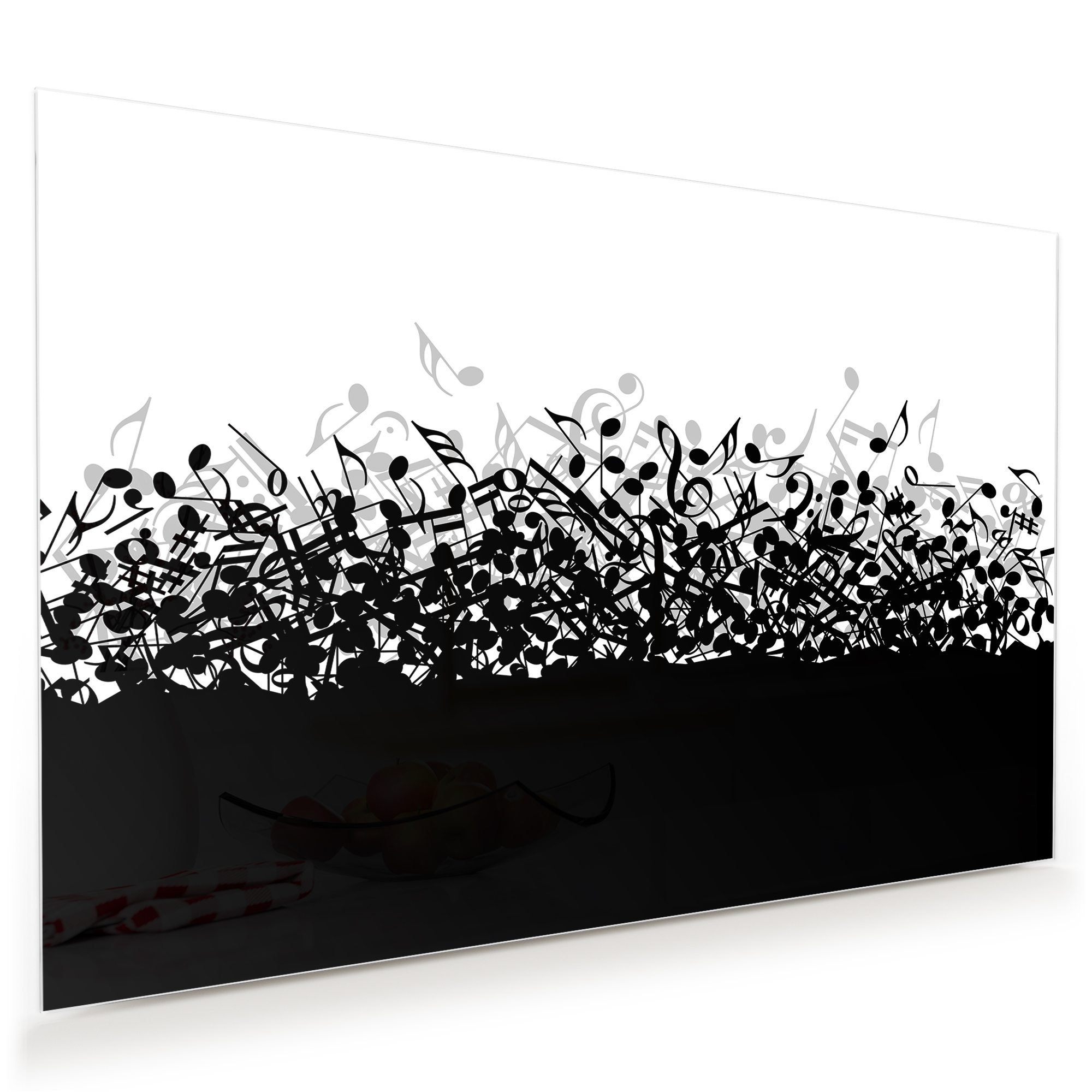 Primedeco Glasbild Wandbild Fallende Musiknoten mit günstig online kaufen