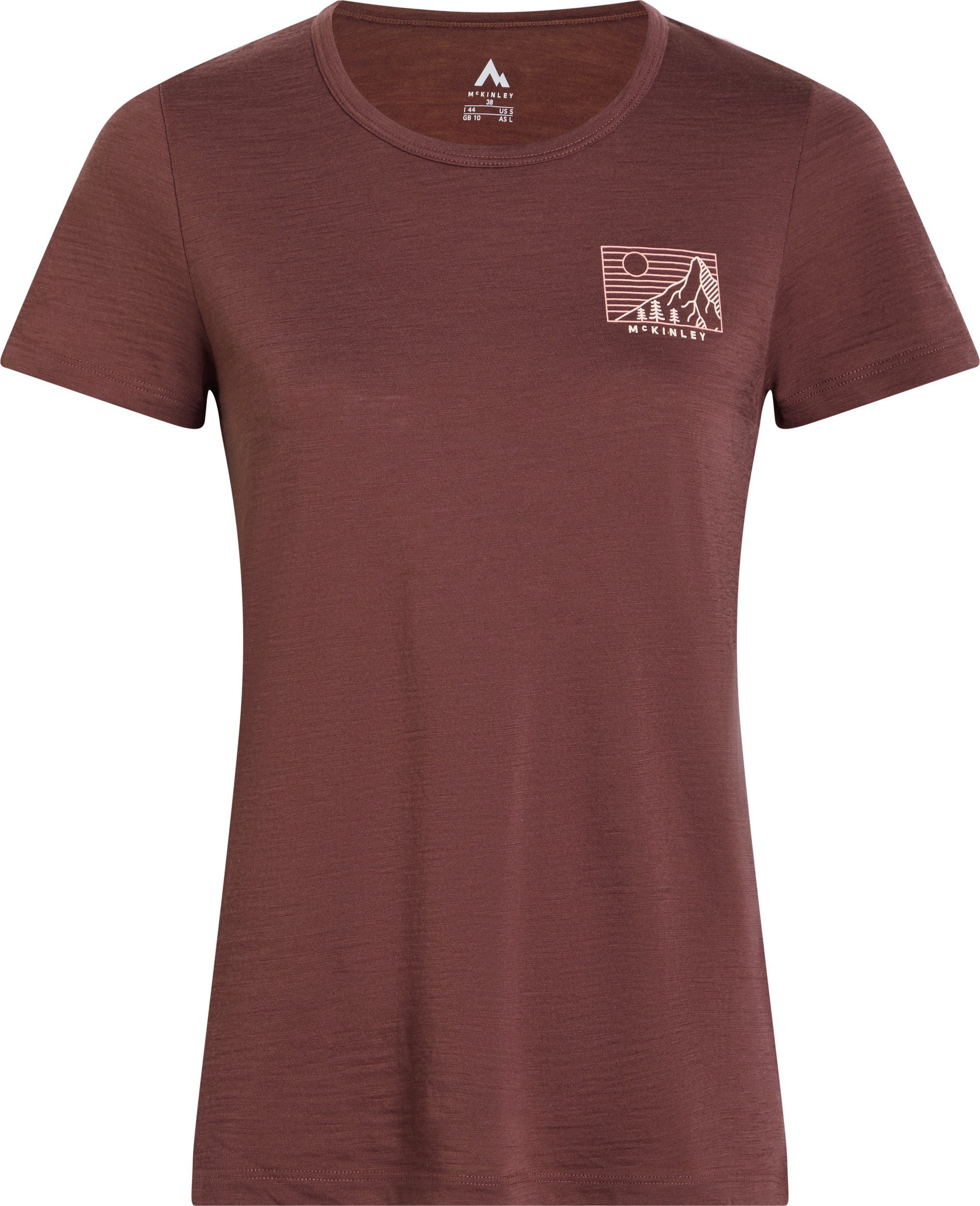 McKINLEY T-Shirt Da.-T-Shirt Shane III TEE W RED WINE