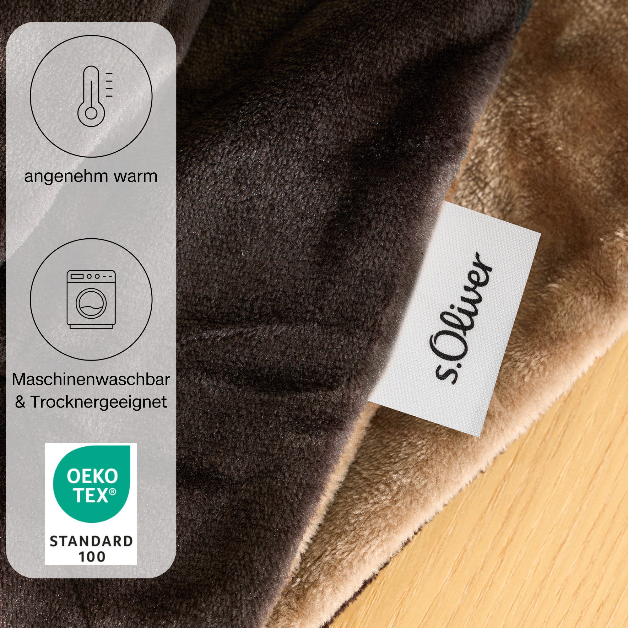 Wohndecke Doublesoft, Kuscheldecke, Deal, Kissen geschenkt!, s.Oliver, Kuscheldecke 150x200 cm, GRATIS-Zugabe:2x Kissenhülle (Reißverschluss)