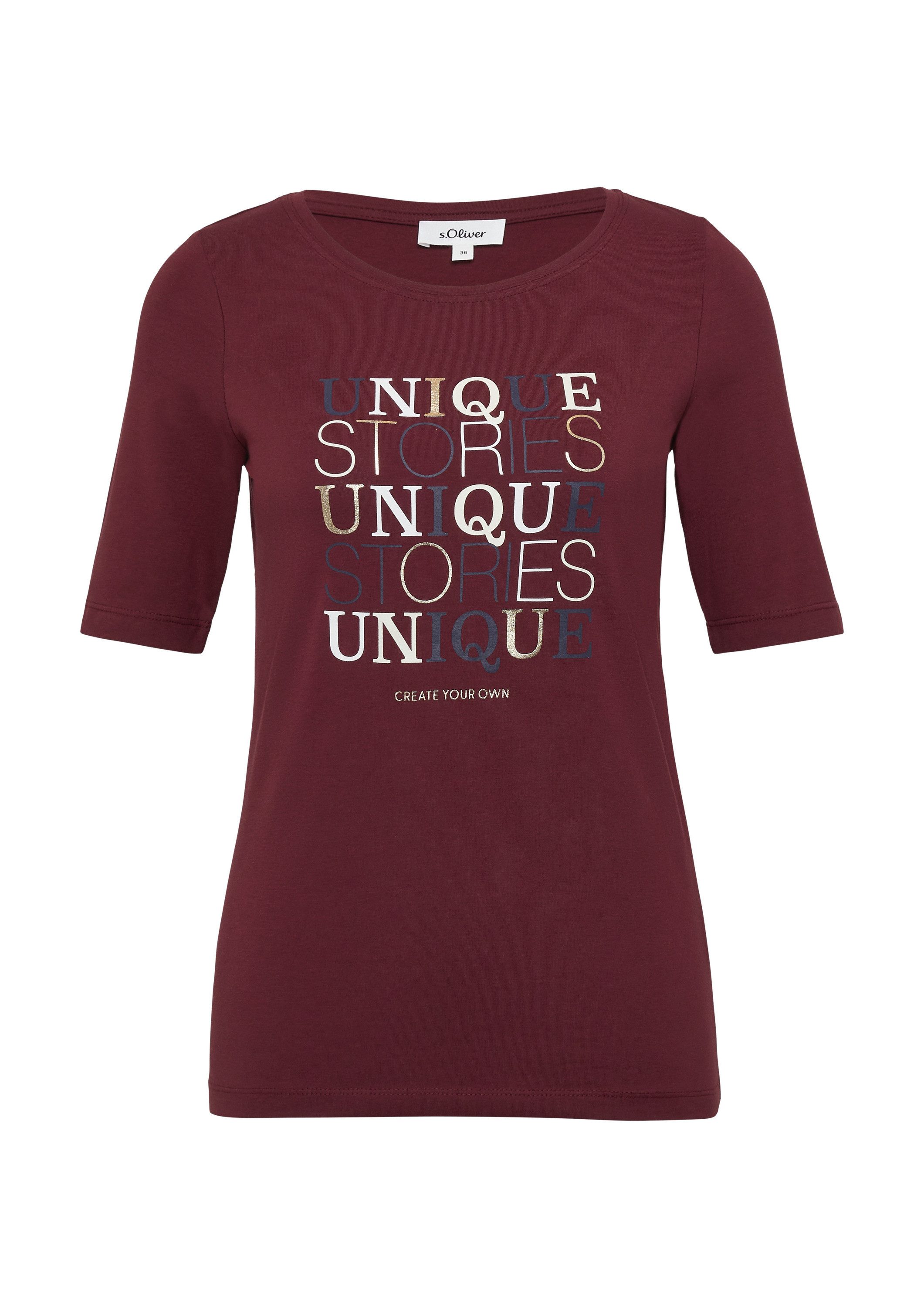 s.Oliver Kurzarmshirt T-Shirt Jersey-Shirt im Slim günstig online kaufen