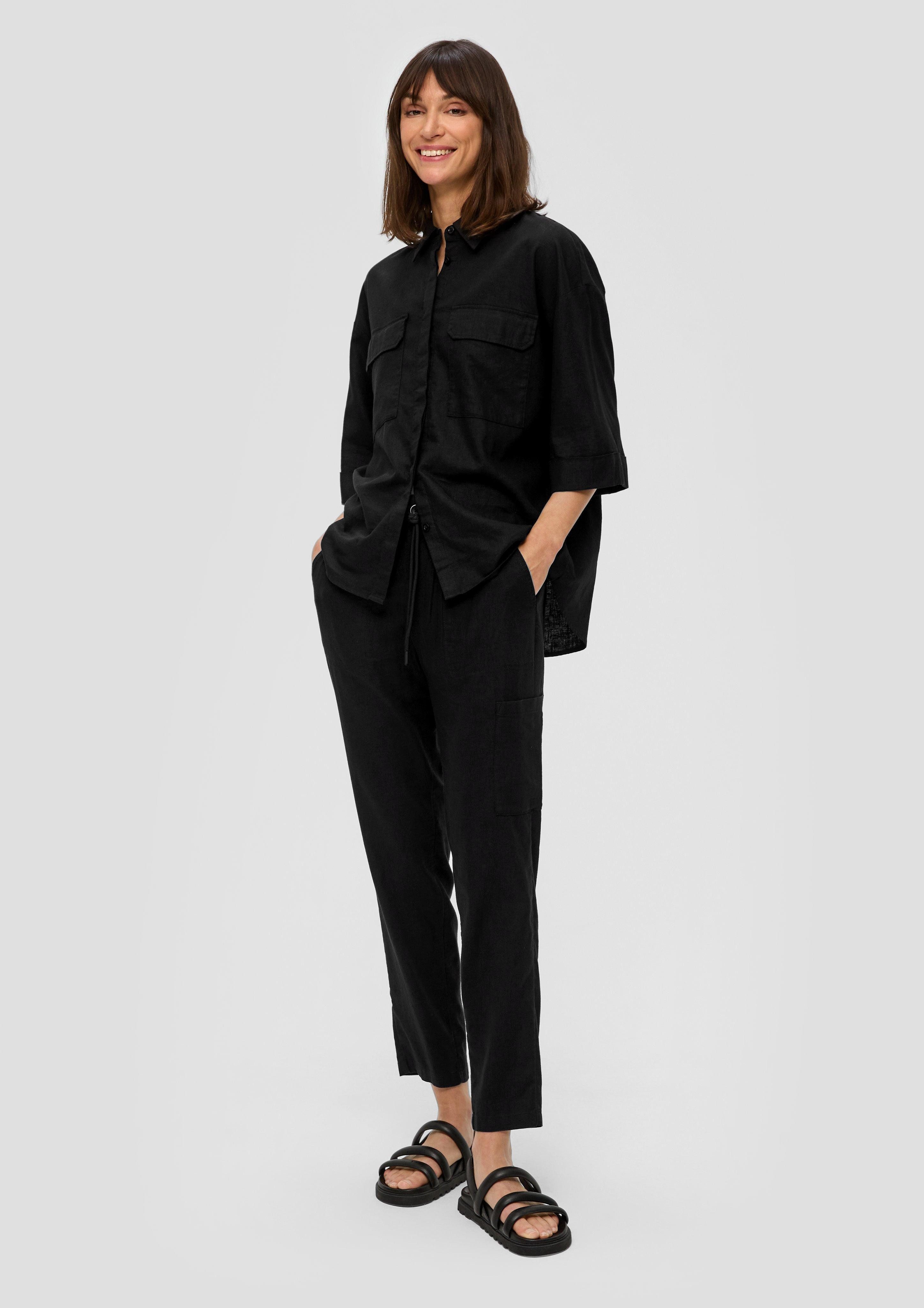 s.Oliver 7/8-Hose Relaxed: Hose aus Leinenmix günstig online kaufen
