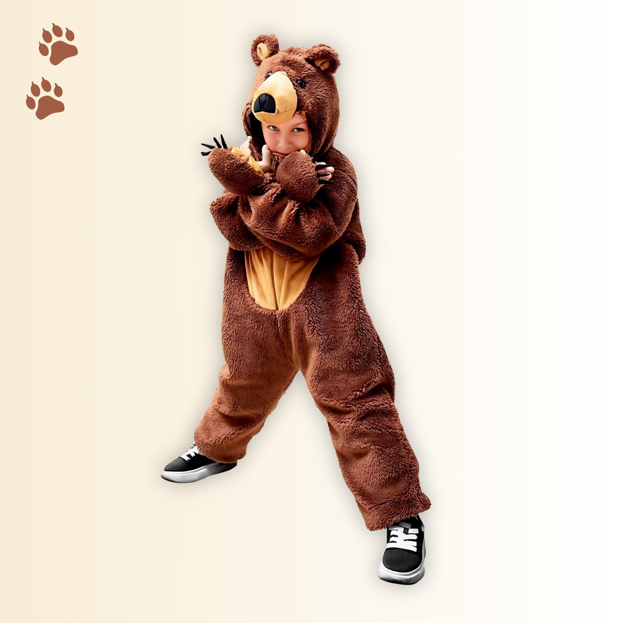 Ikumaal Costume Brown Bear Costume, F67, Children's, Carnival Mardi Gras