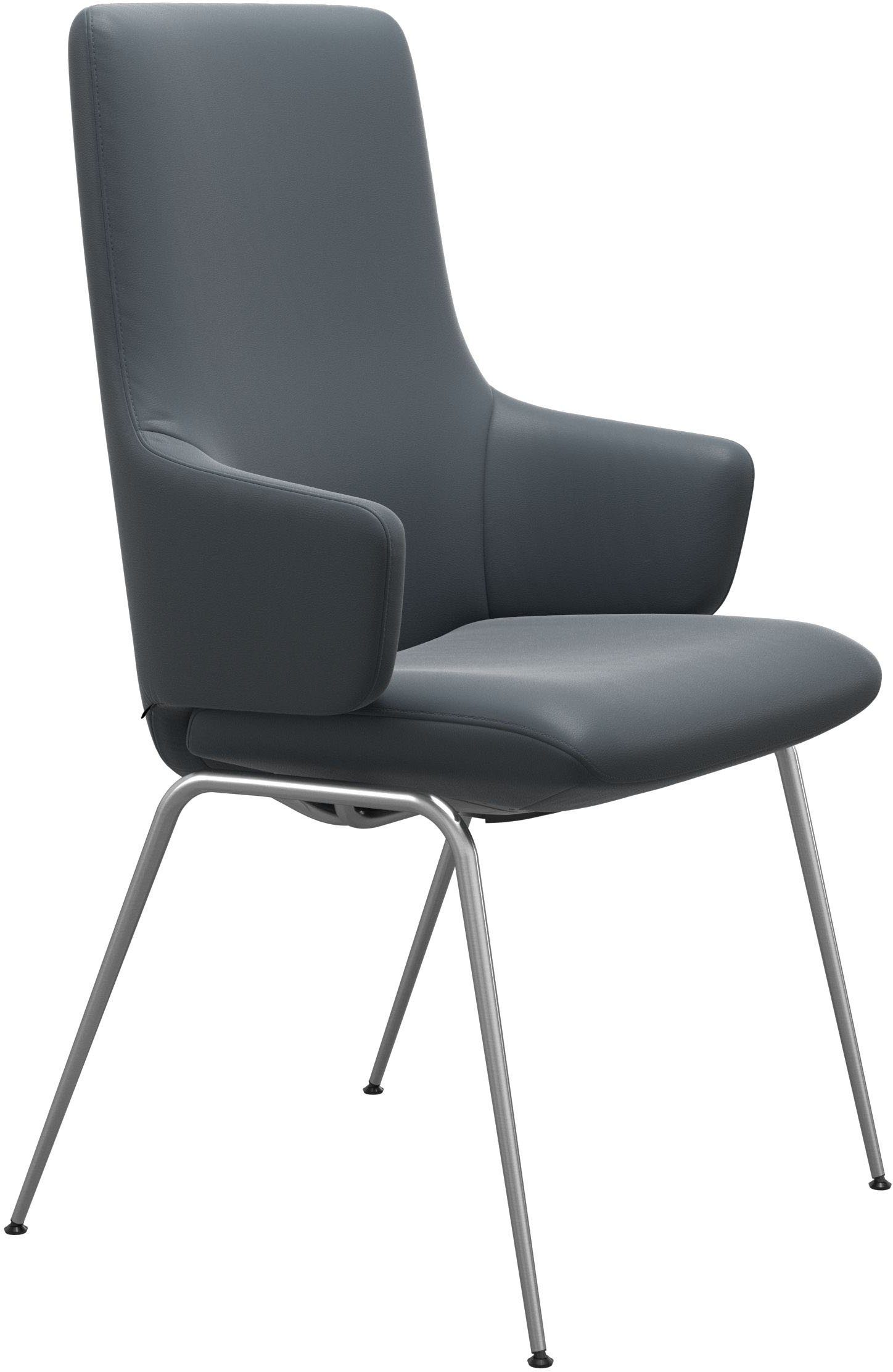 Stressless® Polsterstuhl Laurel, High Back mit Armlehne, Größe L, mit Beinen aus Stahl in Chrom